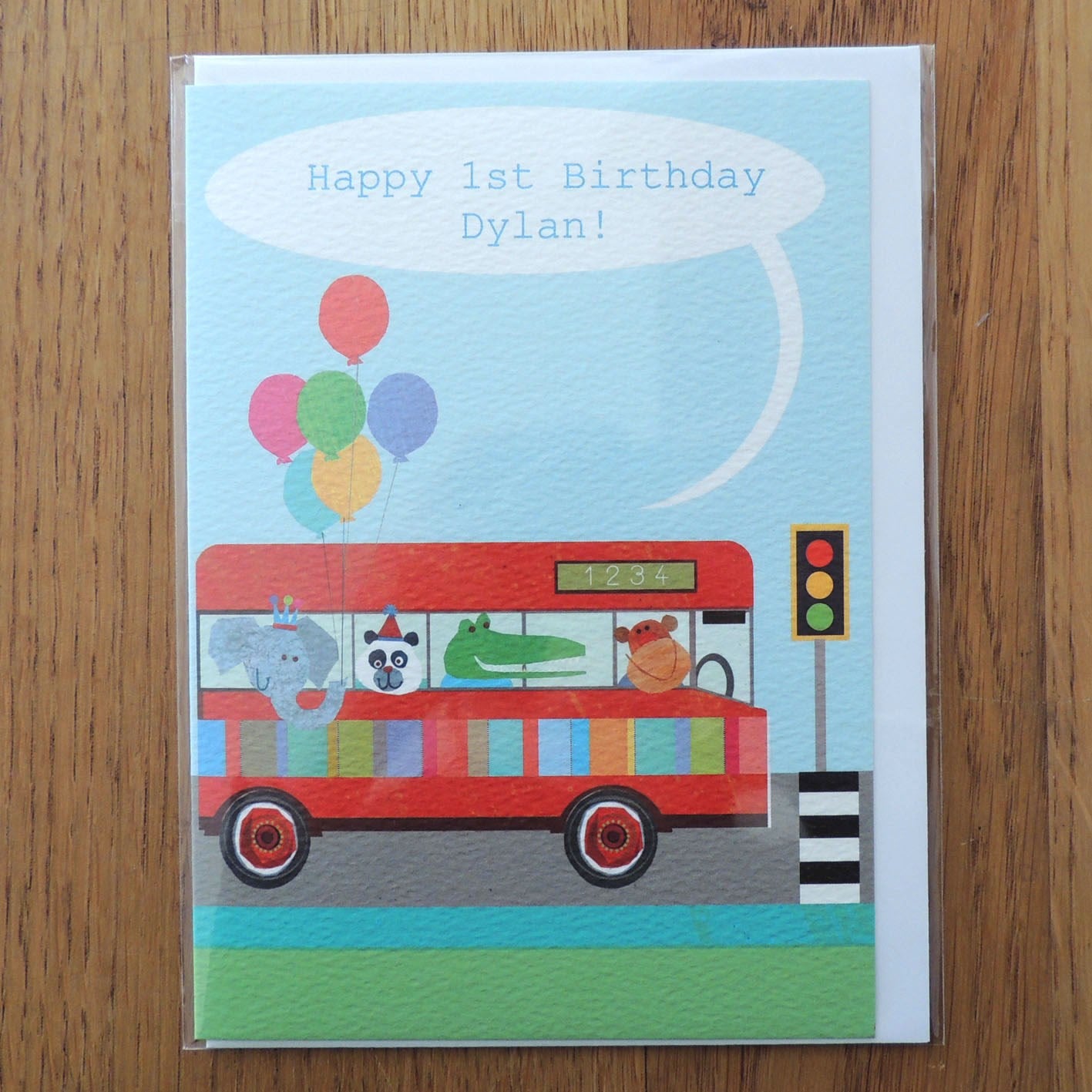 personalised animal bus card