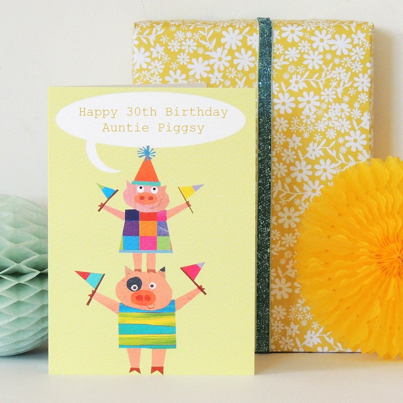 personalised pigs card