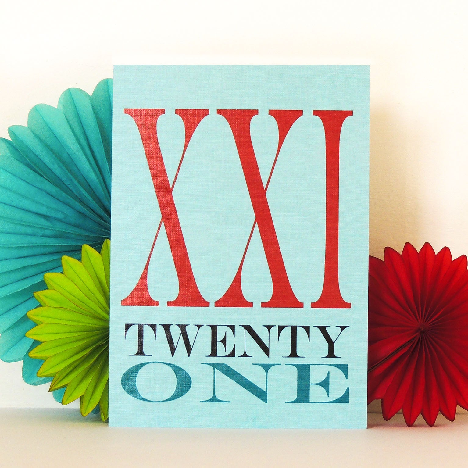 BBTW43 roman numerals twenty one card