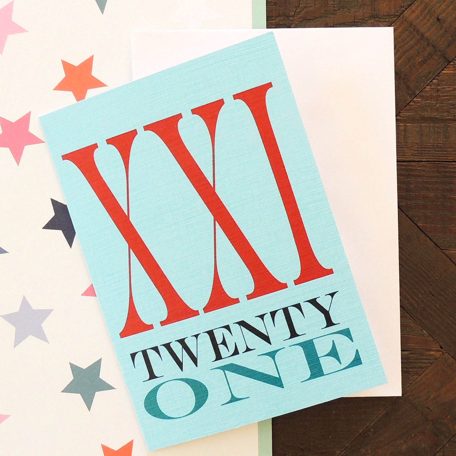 BBTW43 roman numerals twenty one card