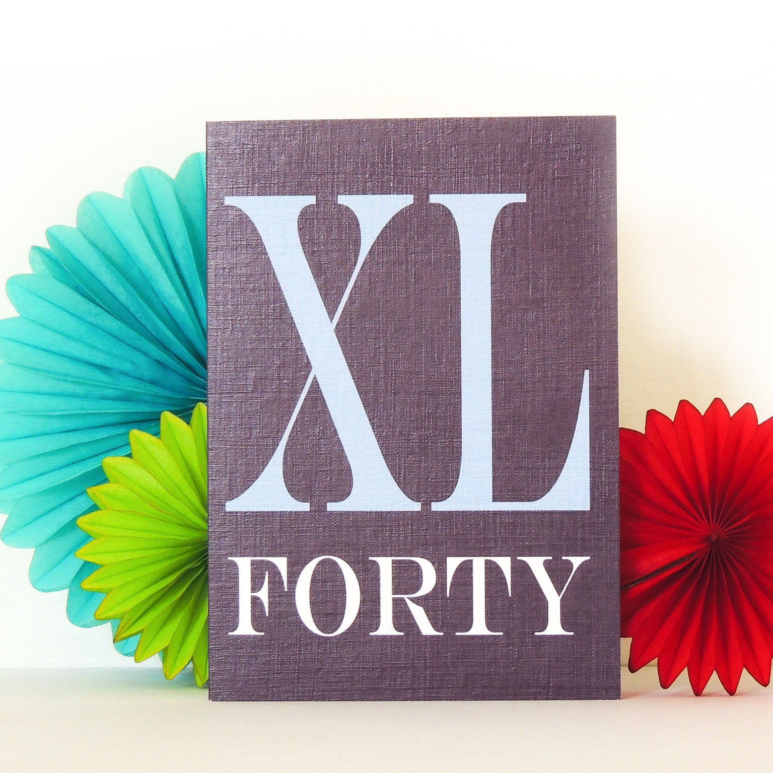 BBTW45 roman numerals forty card