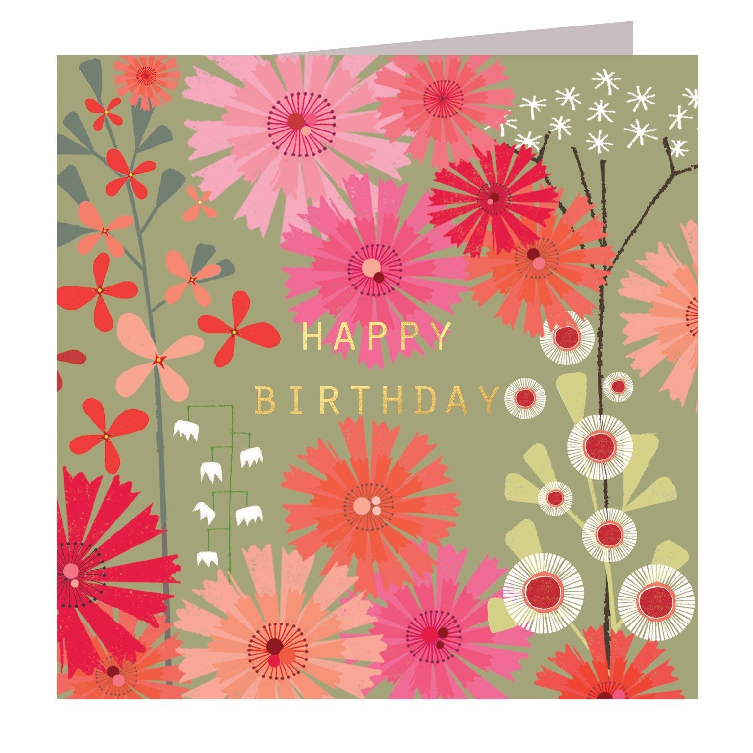 BFL03 gold foiled coffee birthday card