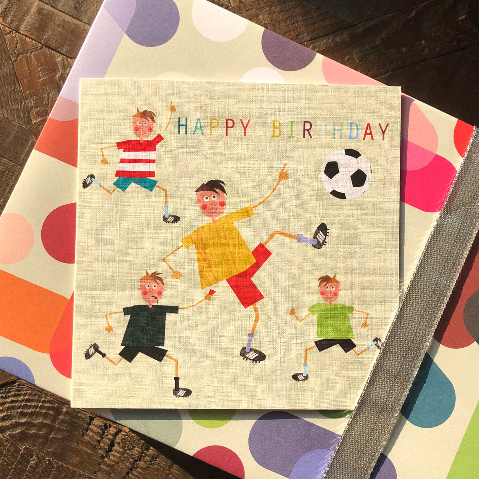 BG12 footballers happy birthday card