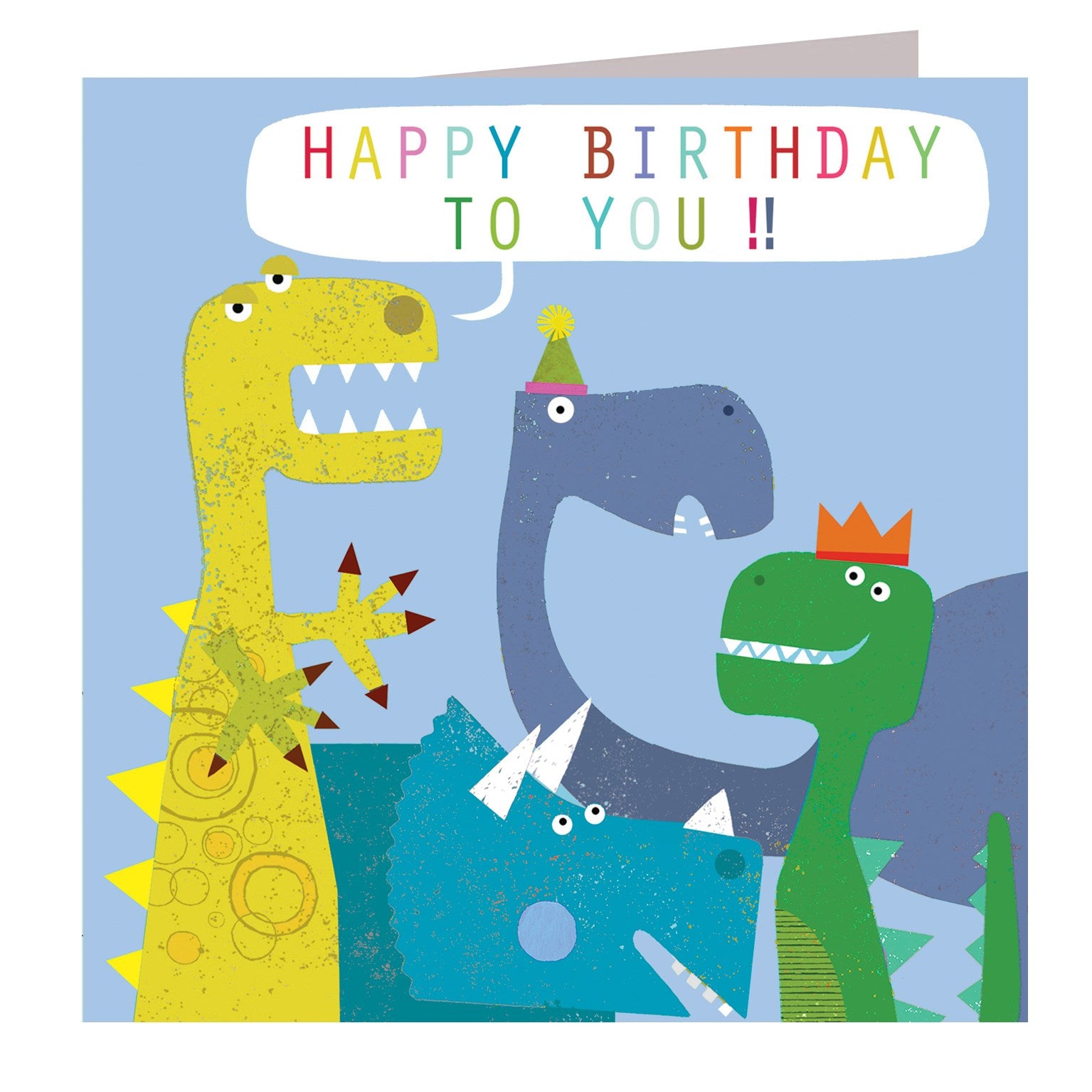 BG15 dinosaurs happy birthday card