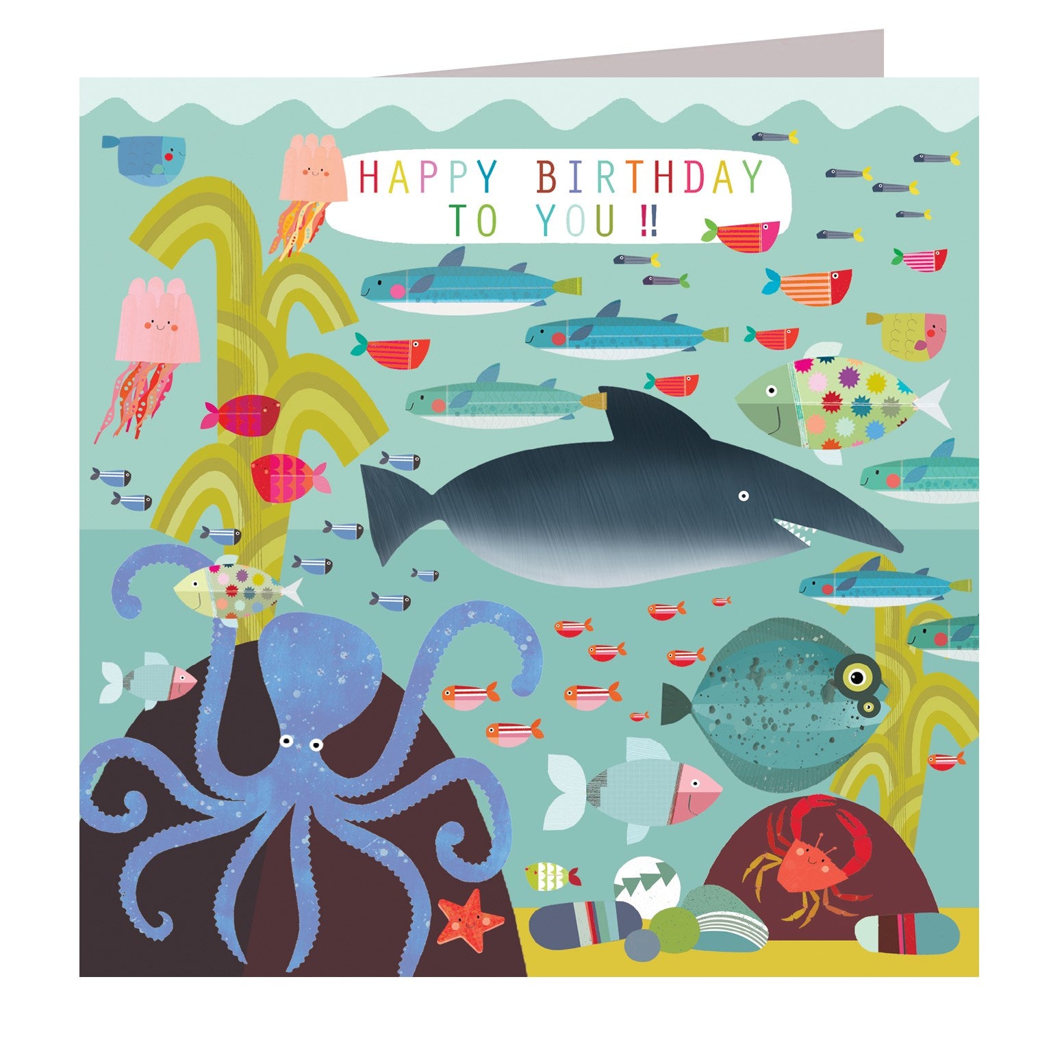 BG18 underwater happy birthday card