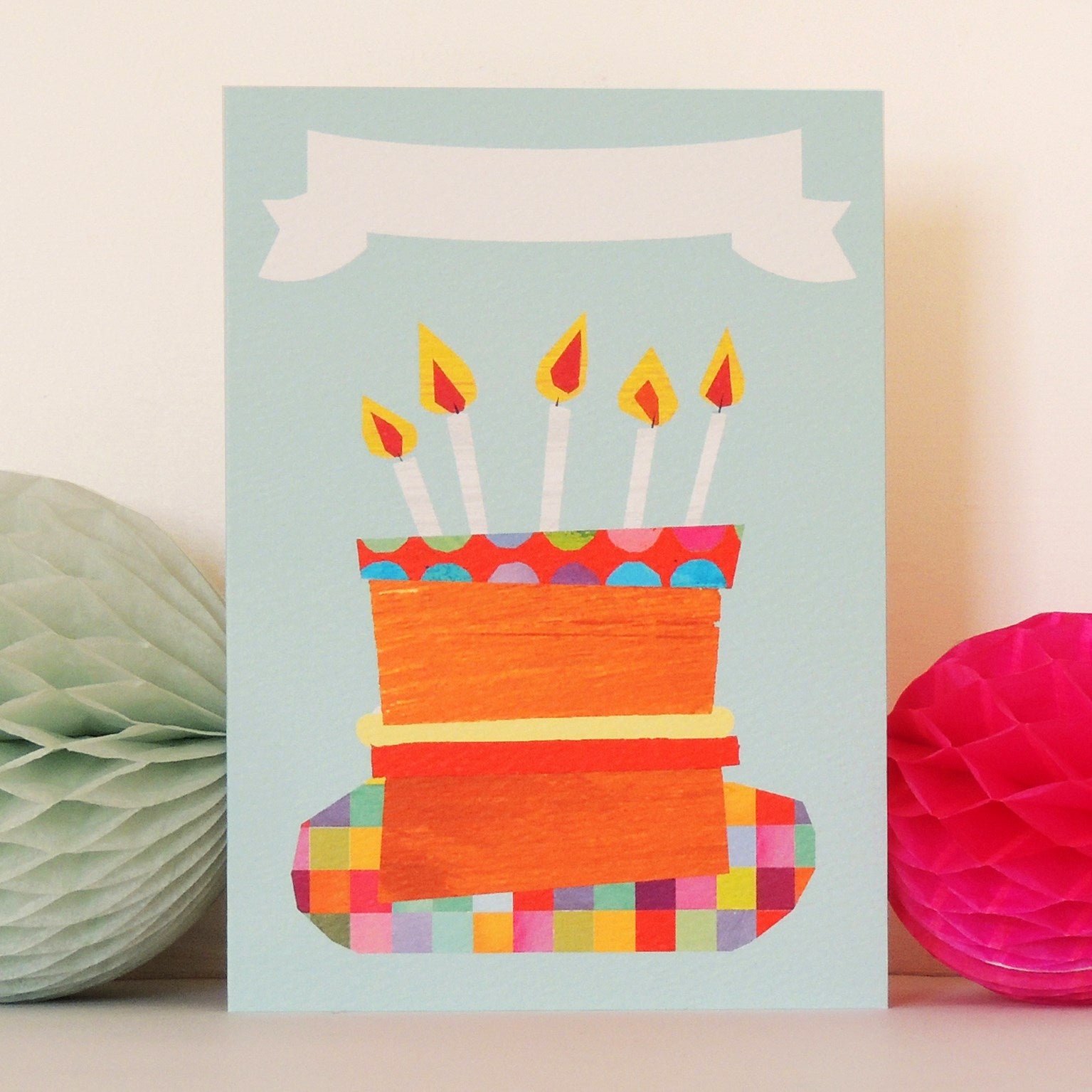 personalised birthday cake card