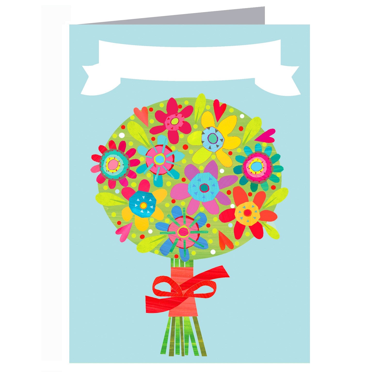 personalised flowers card