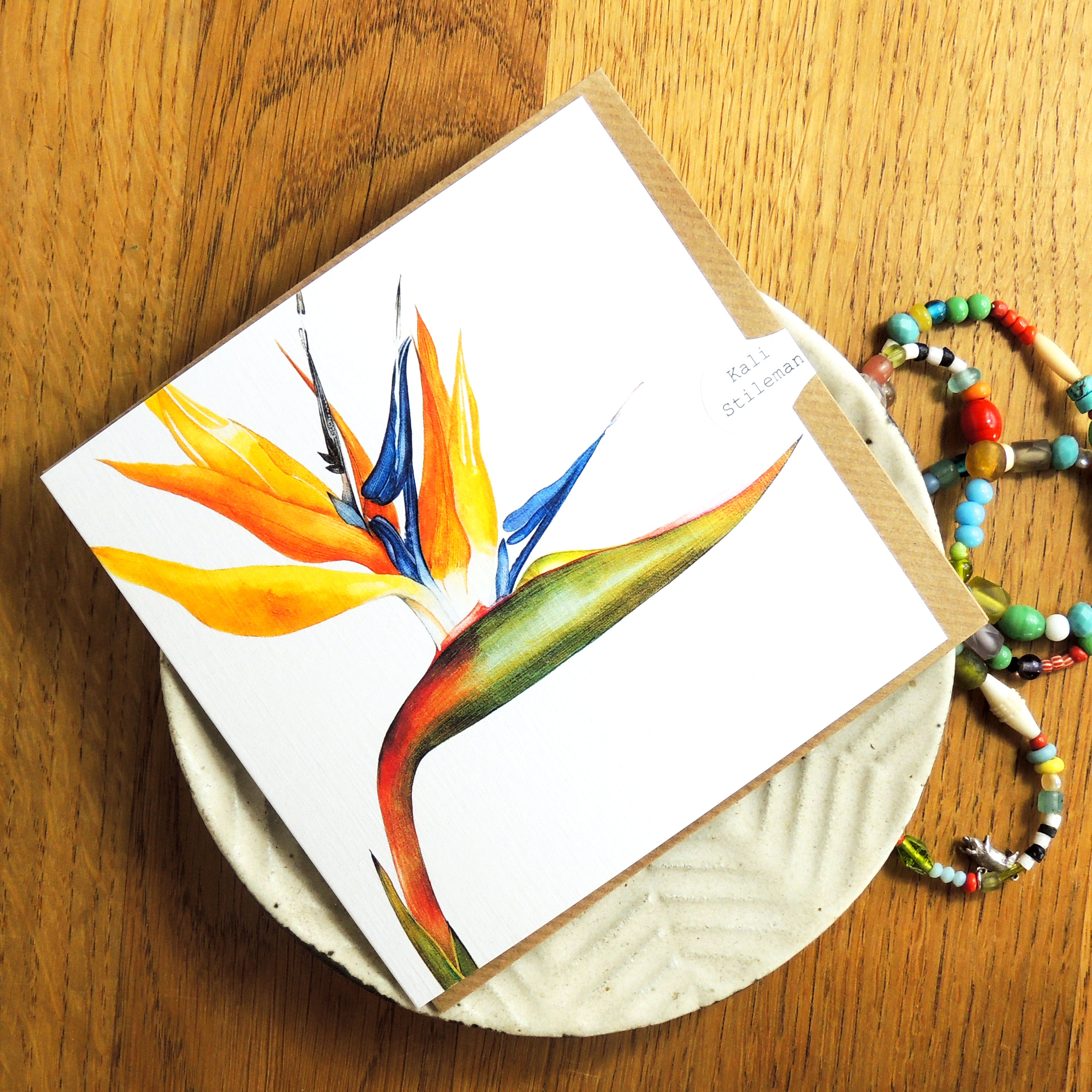 BT09 bird of paradise greetings card