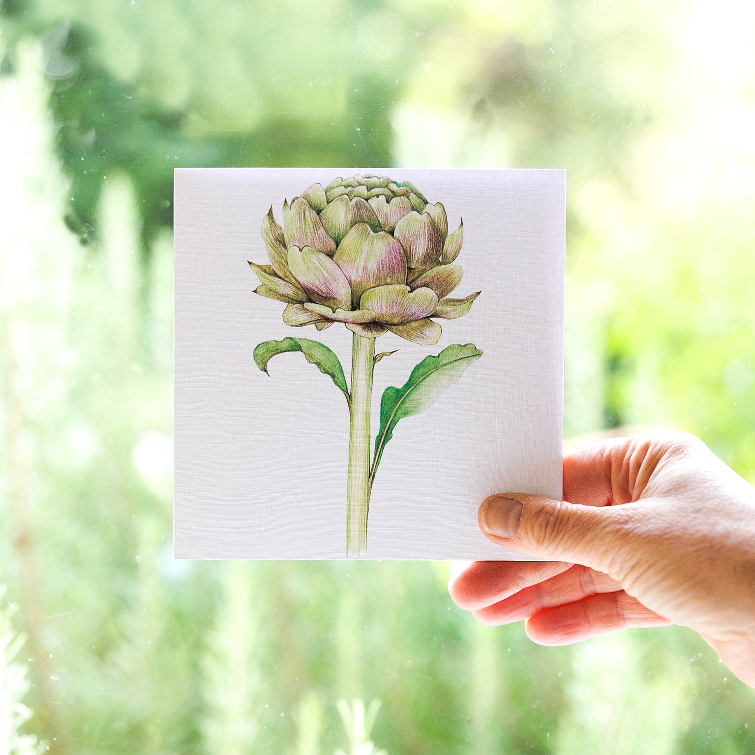 BT12 artichoke greetings card