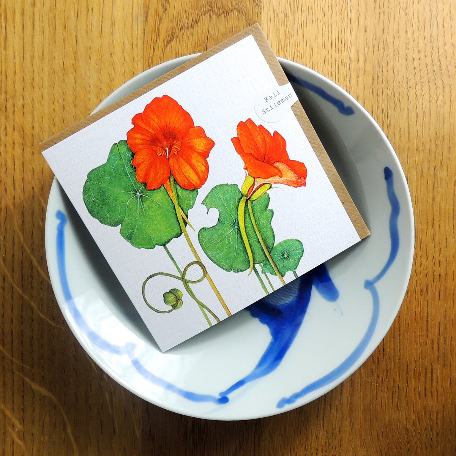 BT15 nasturtium greetings card