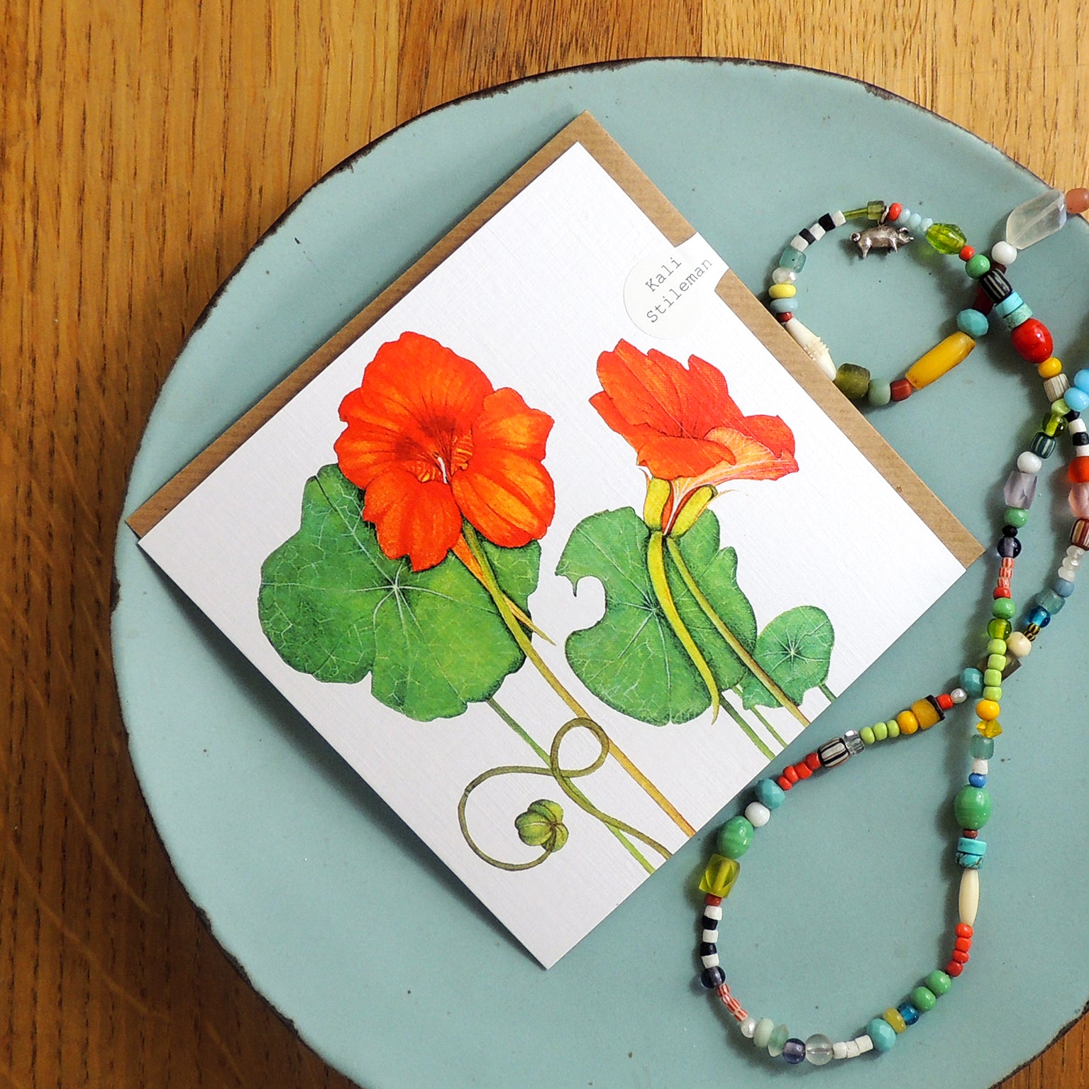 BT15 nasturtium greetings card