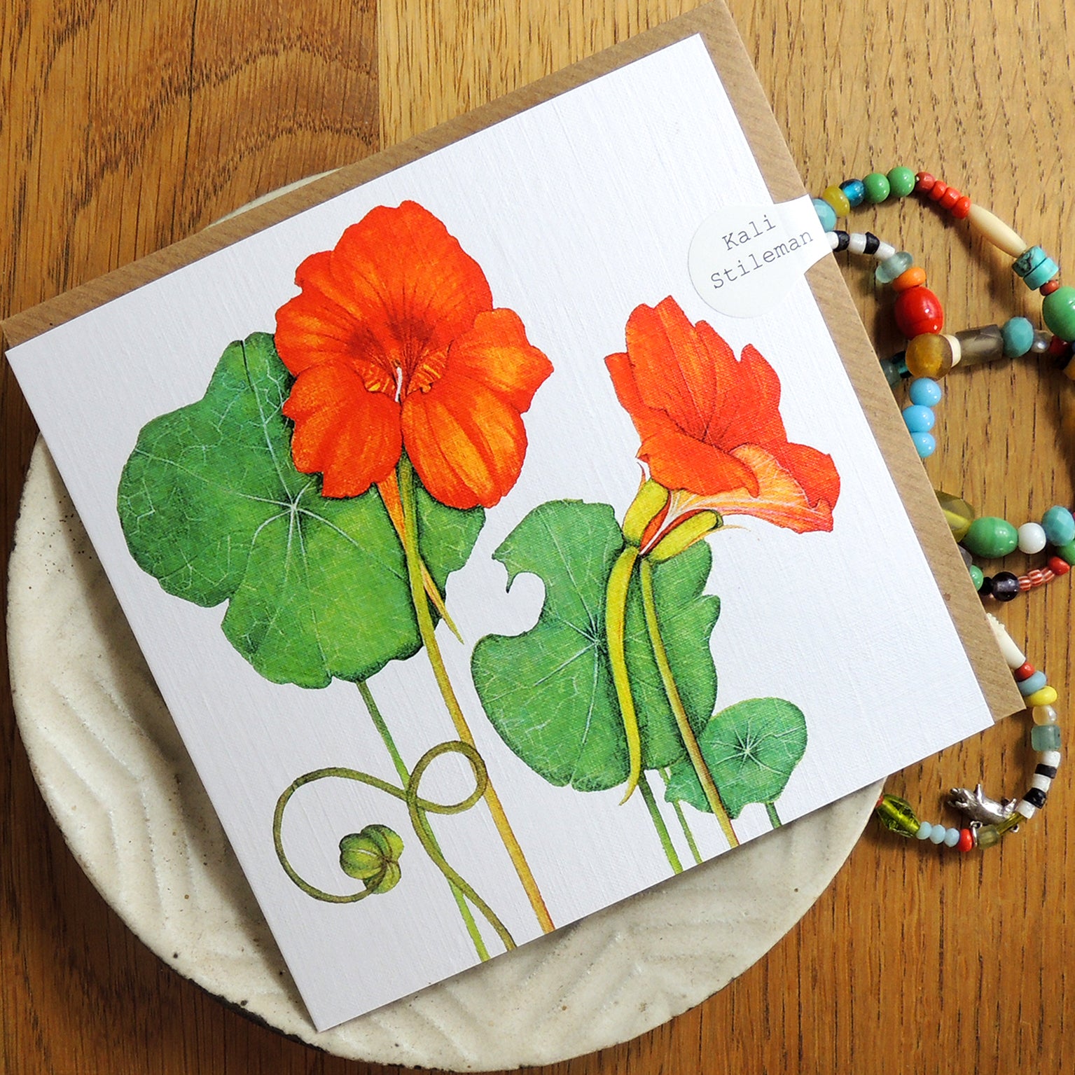 BT15 nasturtium greetings card