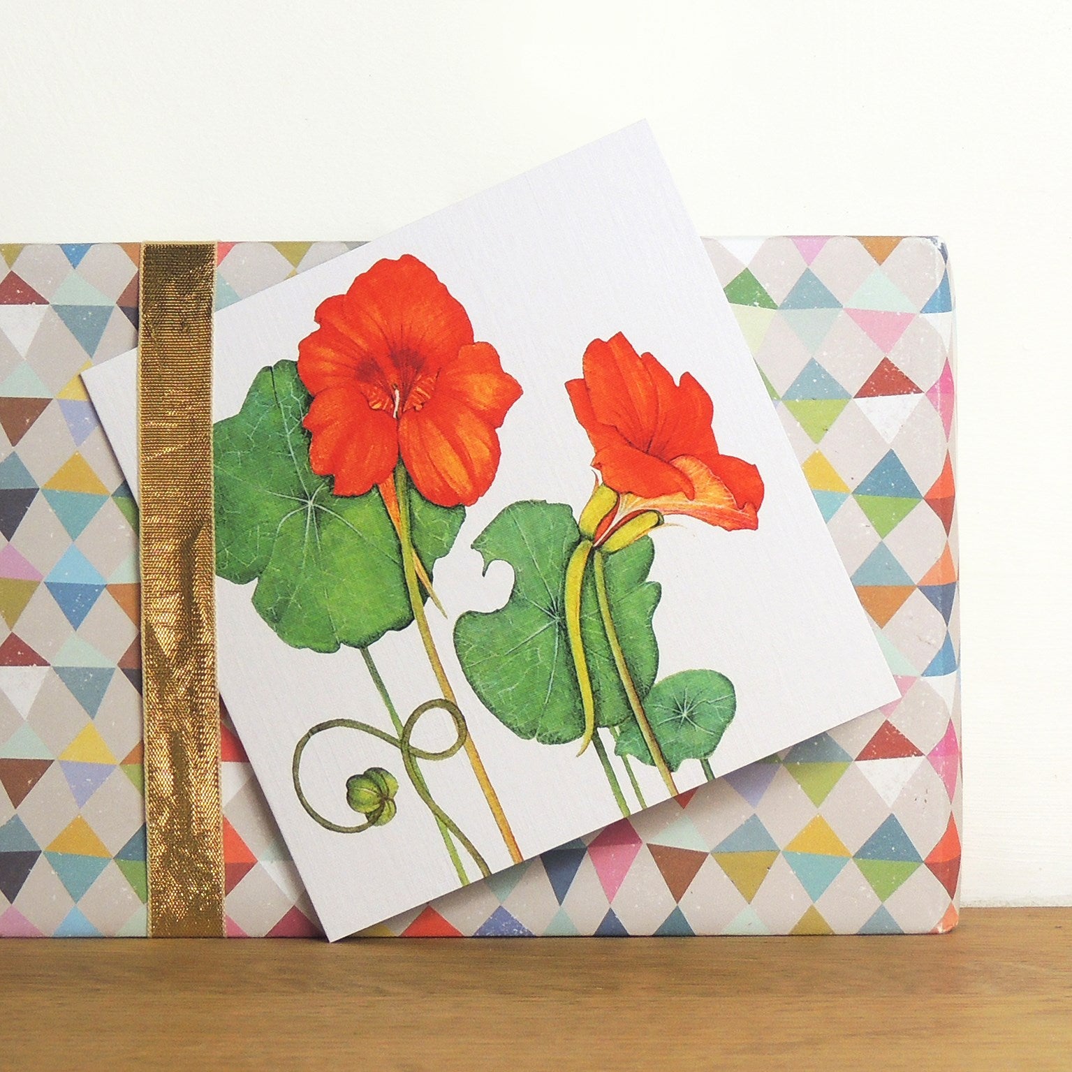 BT15 nasturtium greetings card