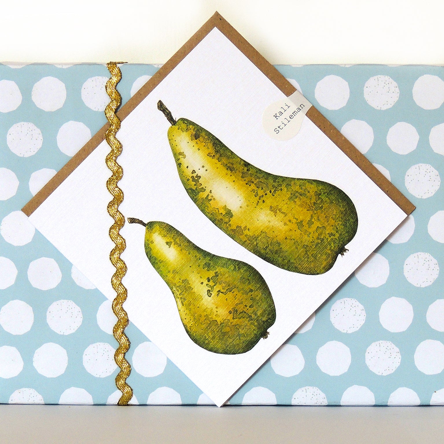 BT19 pears greetings card