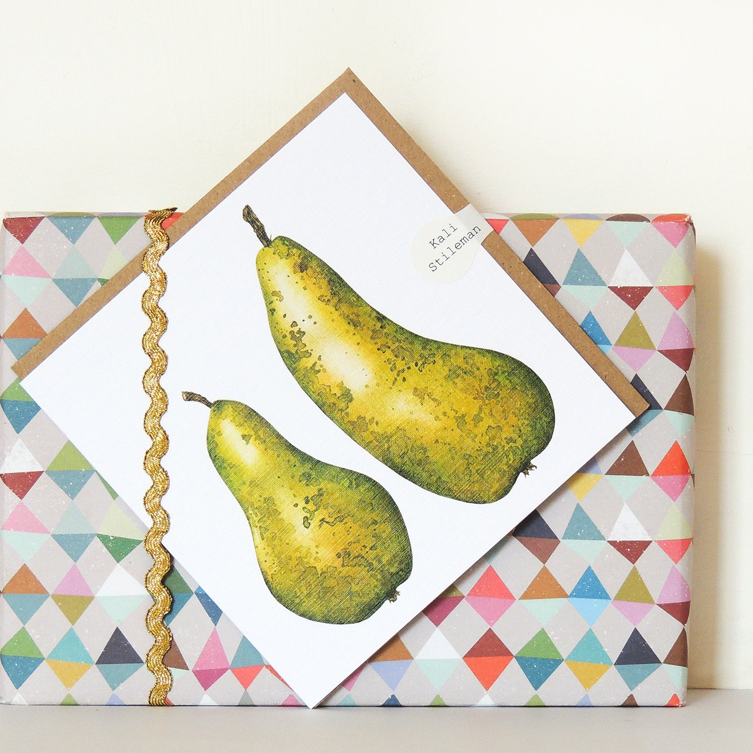 BT19 pears greetings card