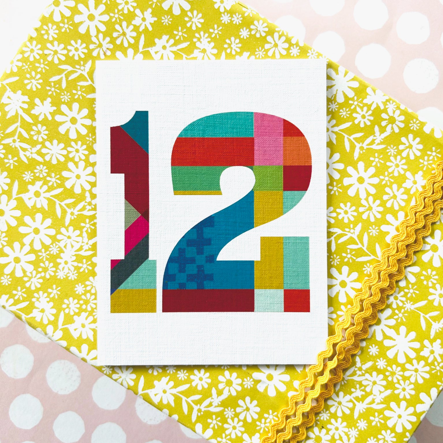 BTW12 mini number twelve card