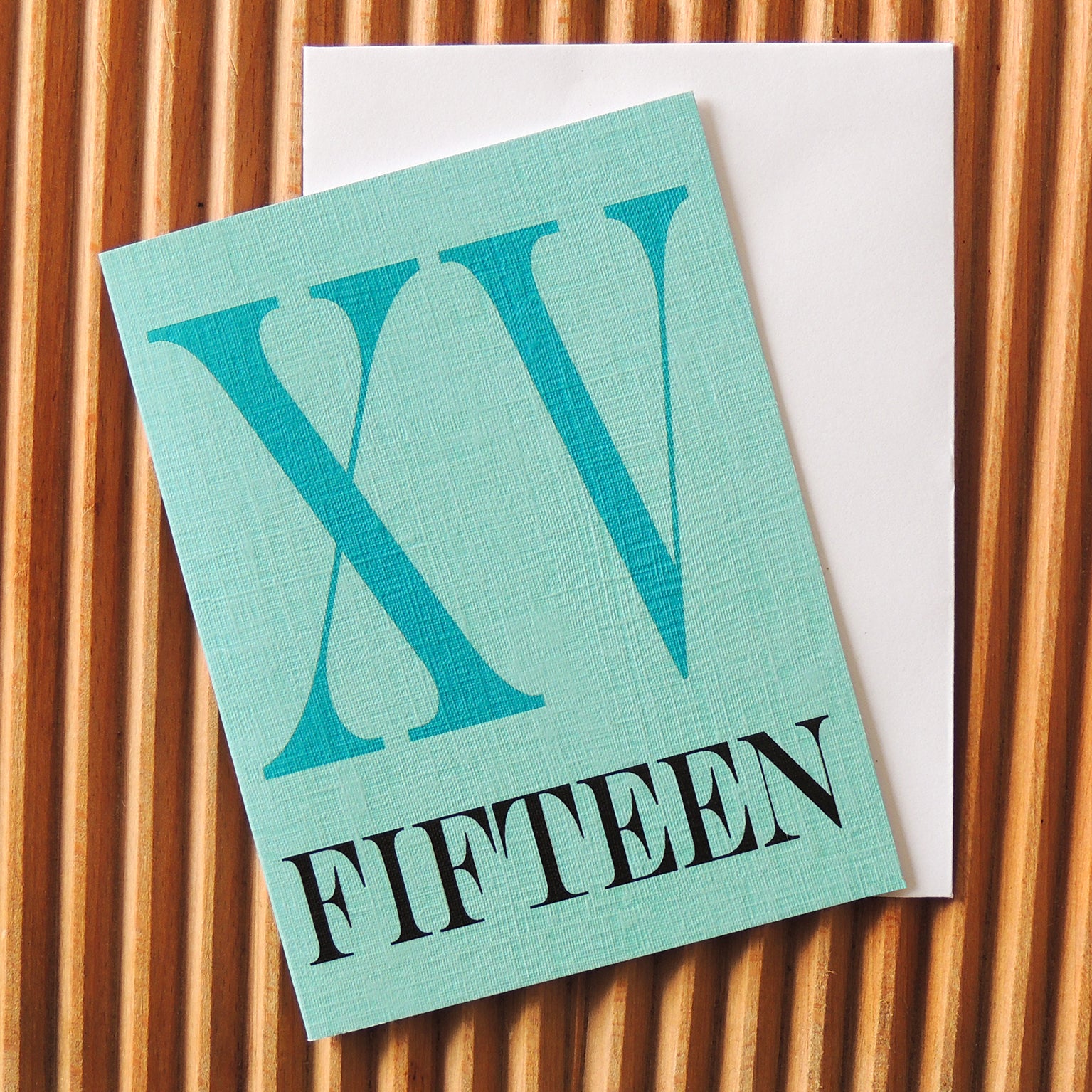 BTW39 mini roman numerals fifteen  card