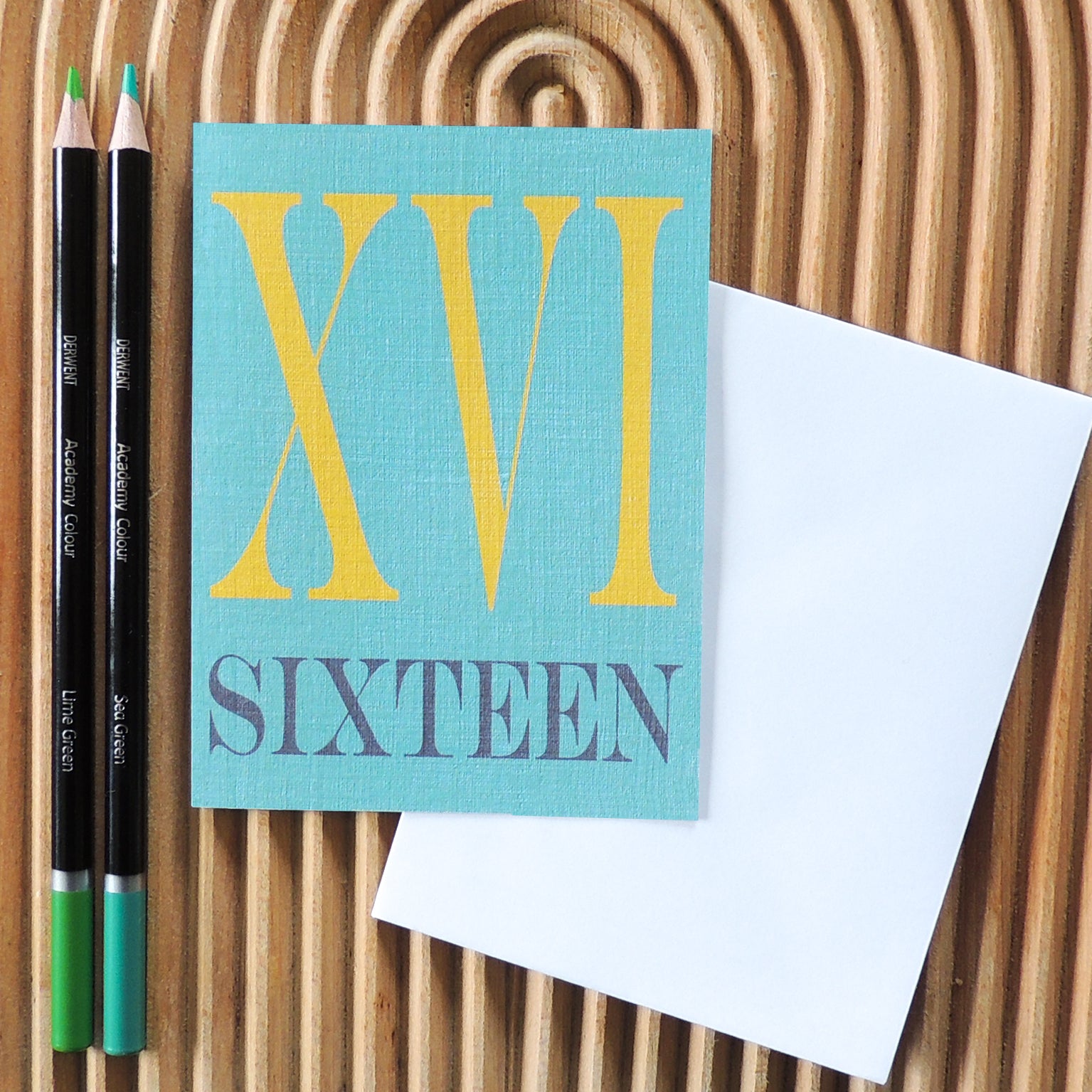 BTW40 mini roman numerals sixteen card