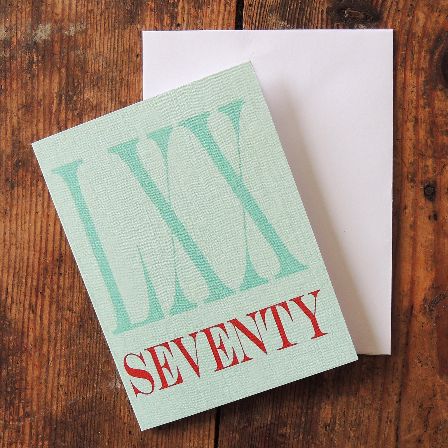 BTW48 mini roman numerals seventy  card