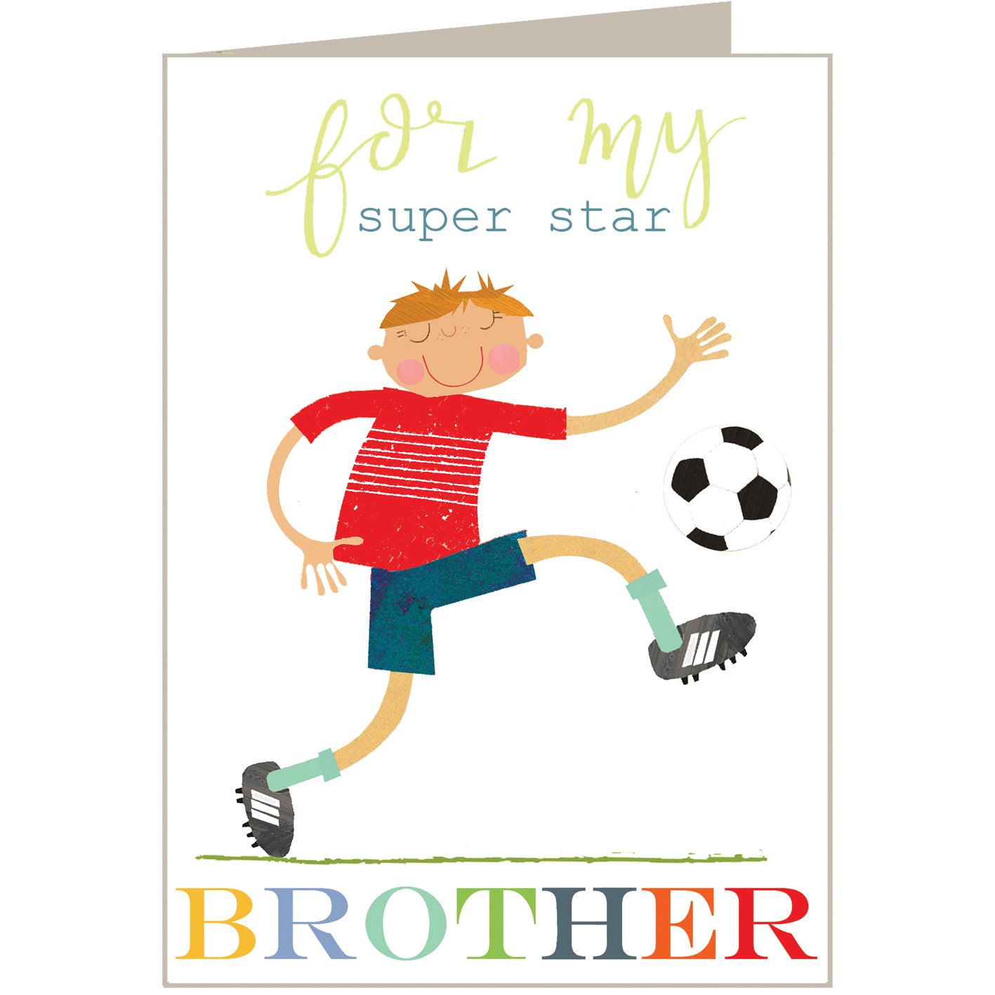 BY01 football brother greetings card