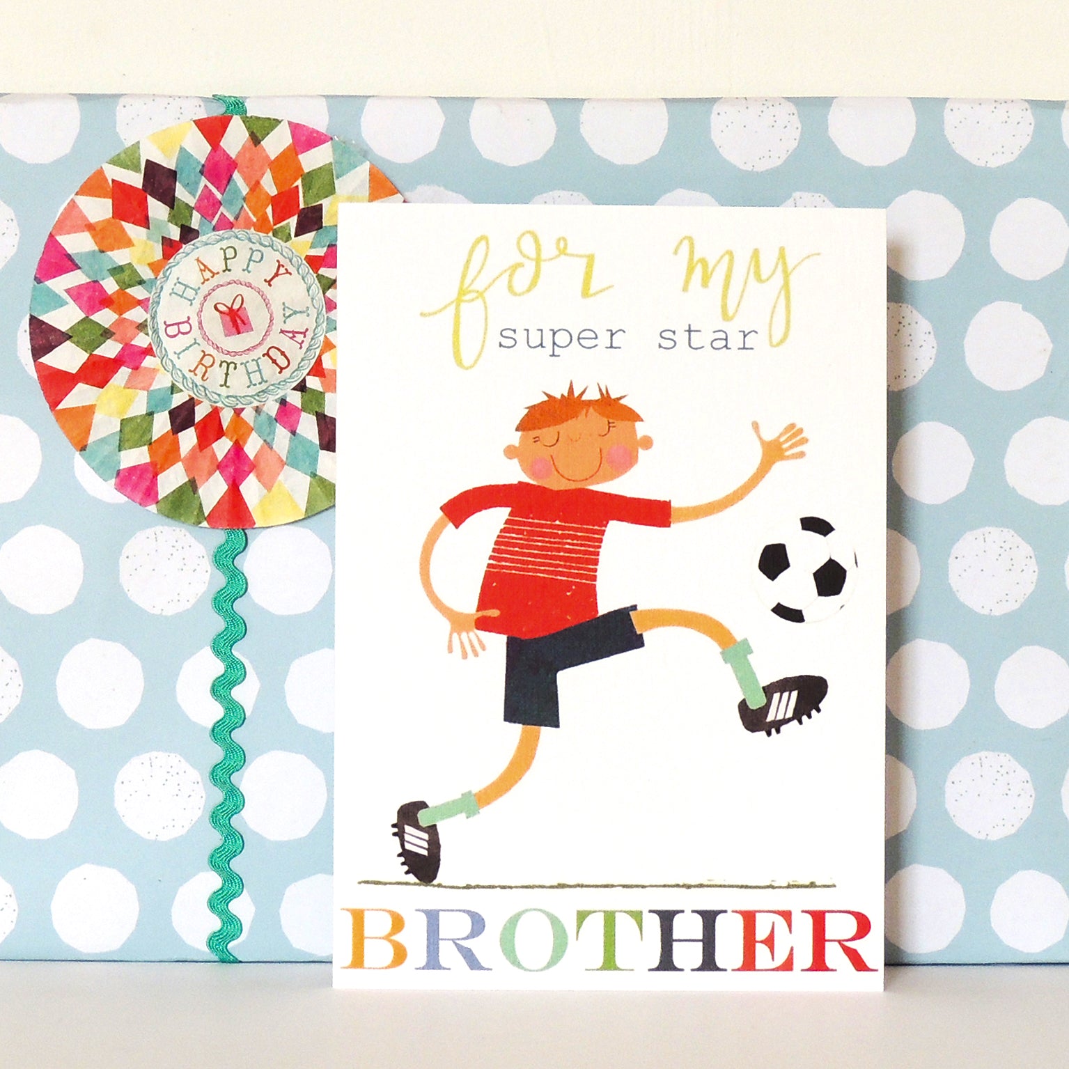 BY01 football brother greetings card