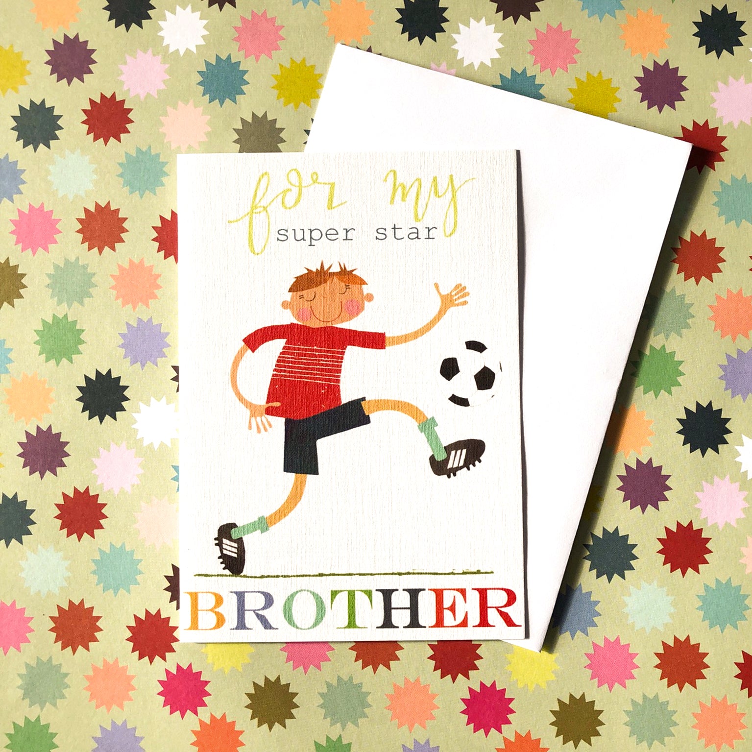 BY01 football brother greetings card