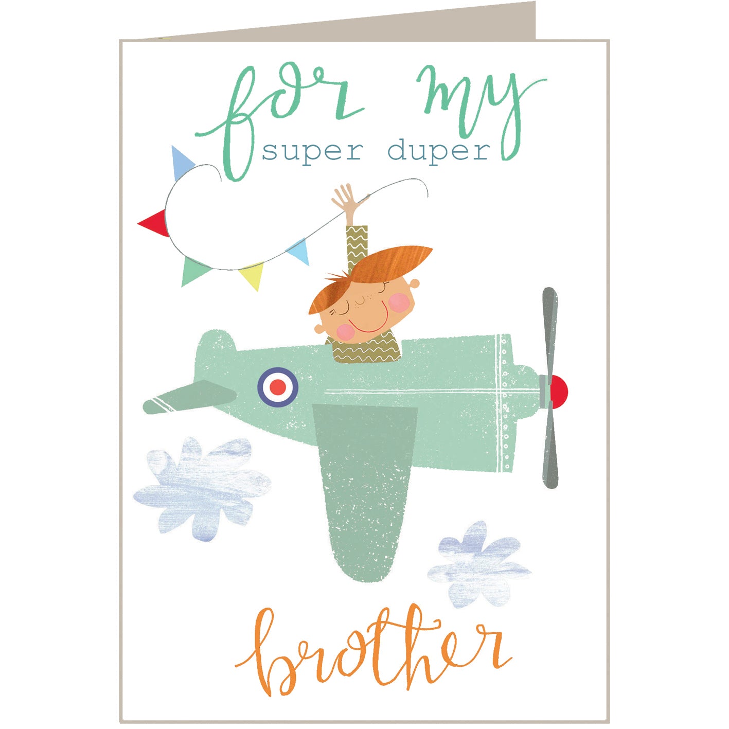 BY02 brother in an aeroplane card