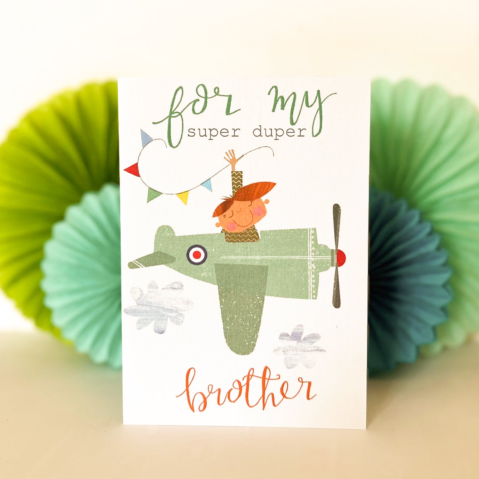 BY02 brother in an aeroplane card