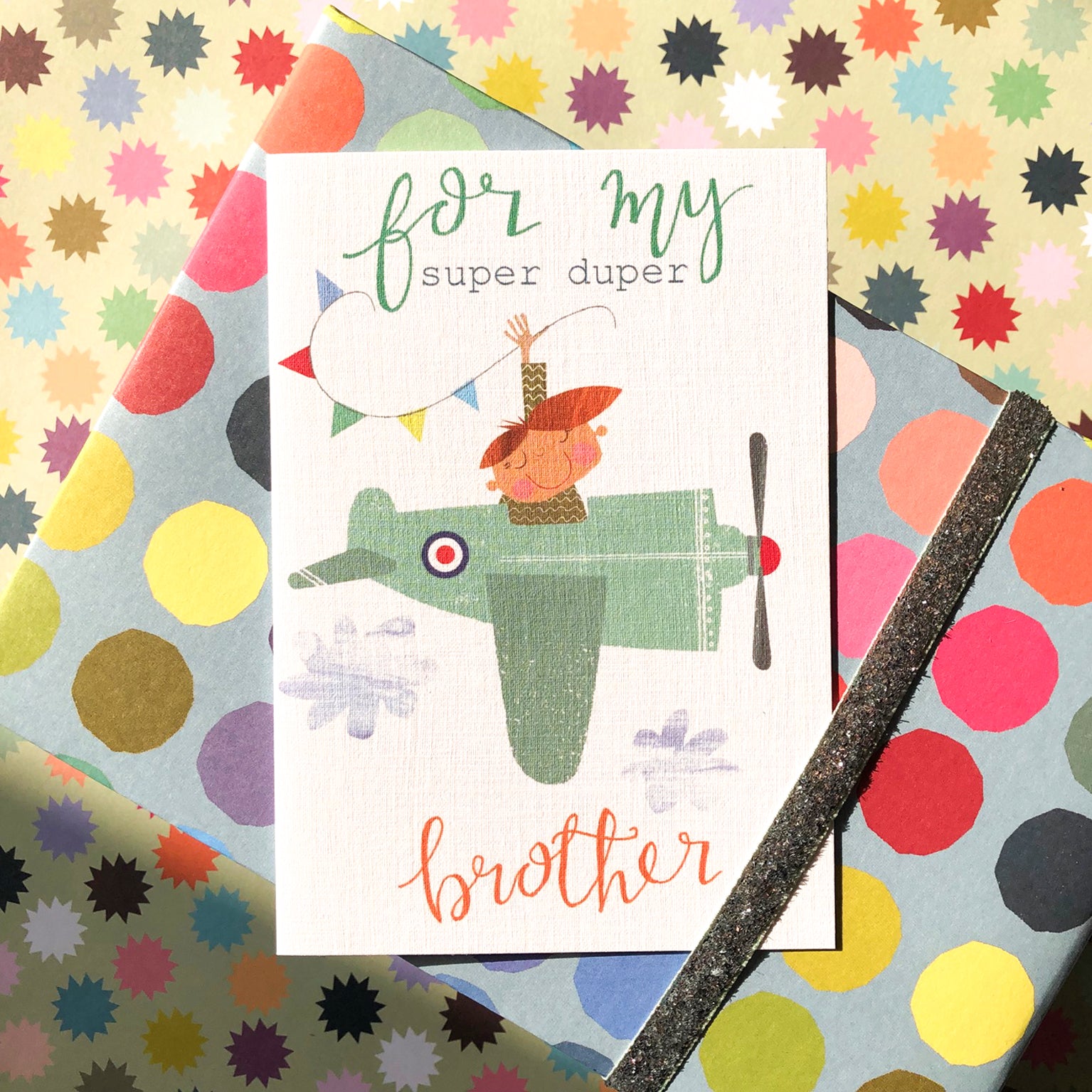 BY02 brother in an aeroplane card