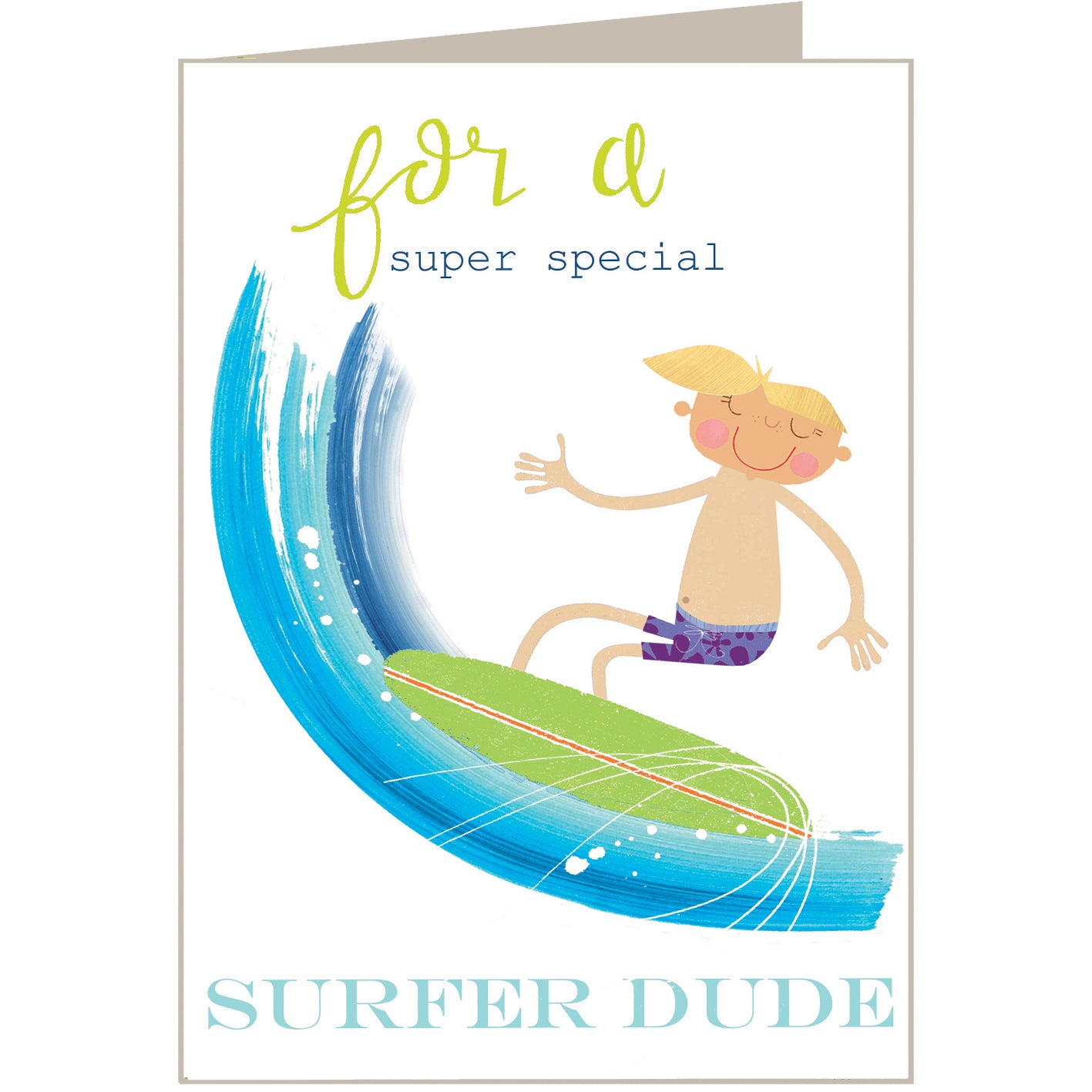 BY05 surfer dude greetings card