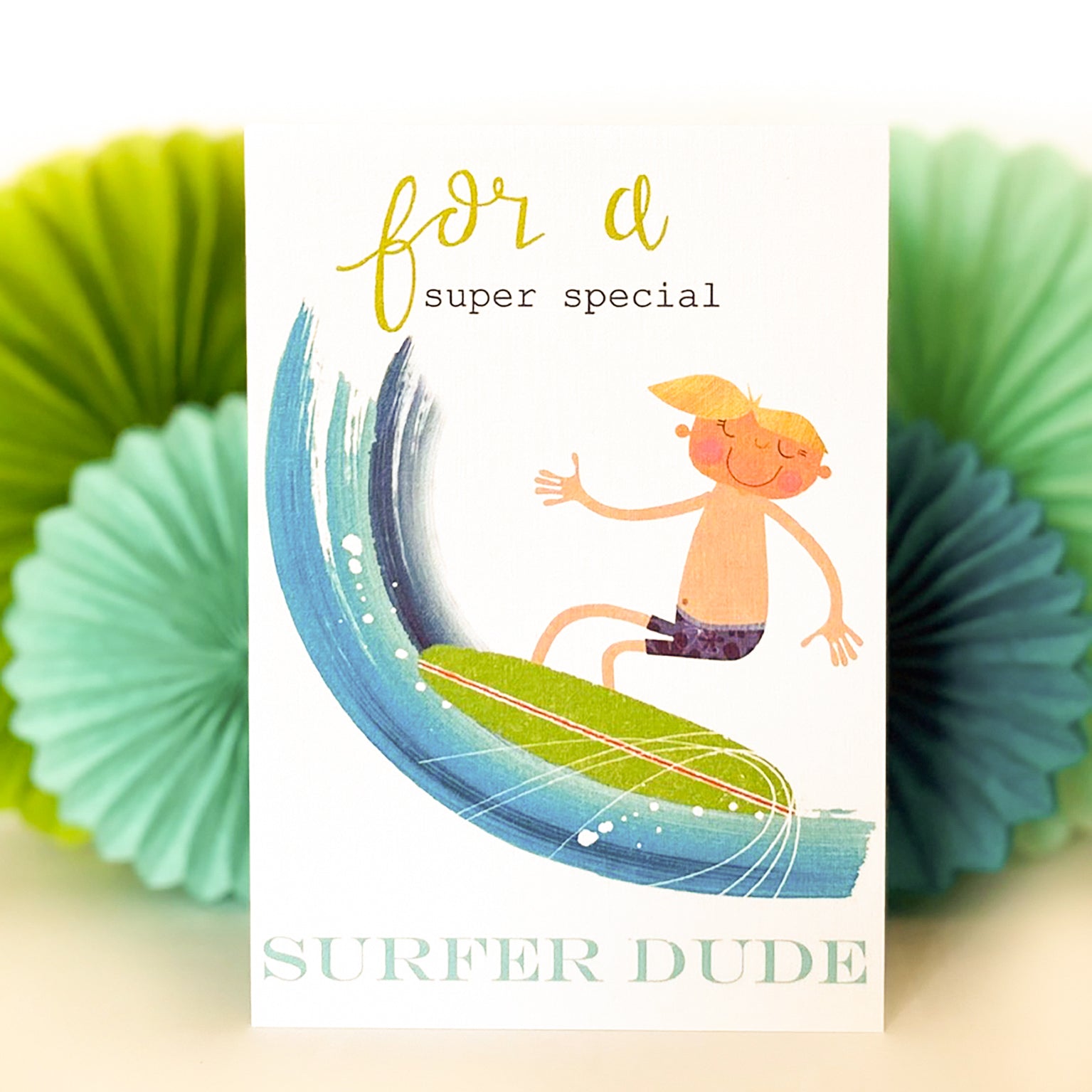 BY05 surfer dude greetings card