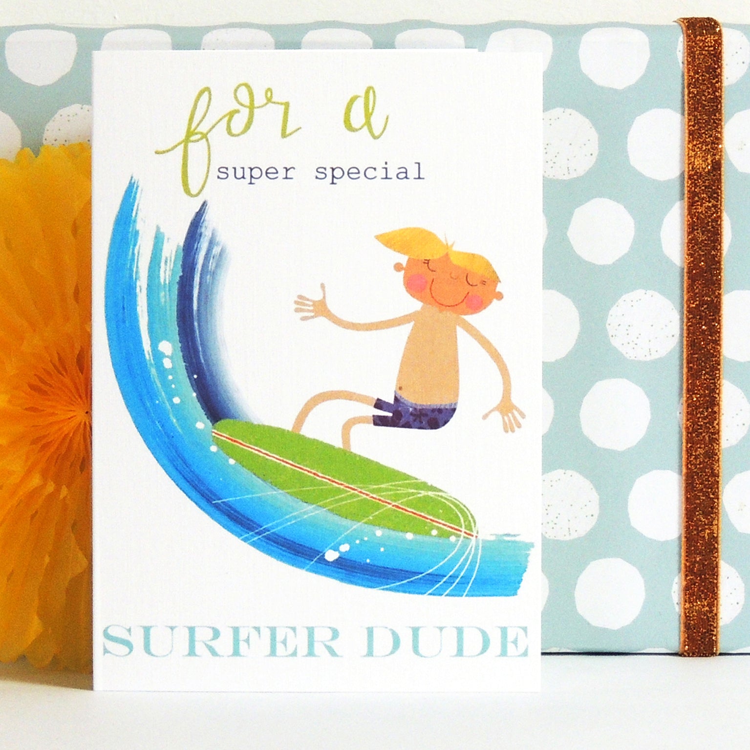 BY05 surfer dude greetings card