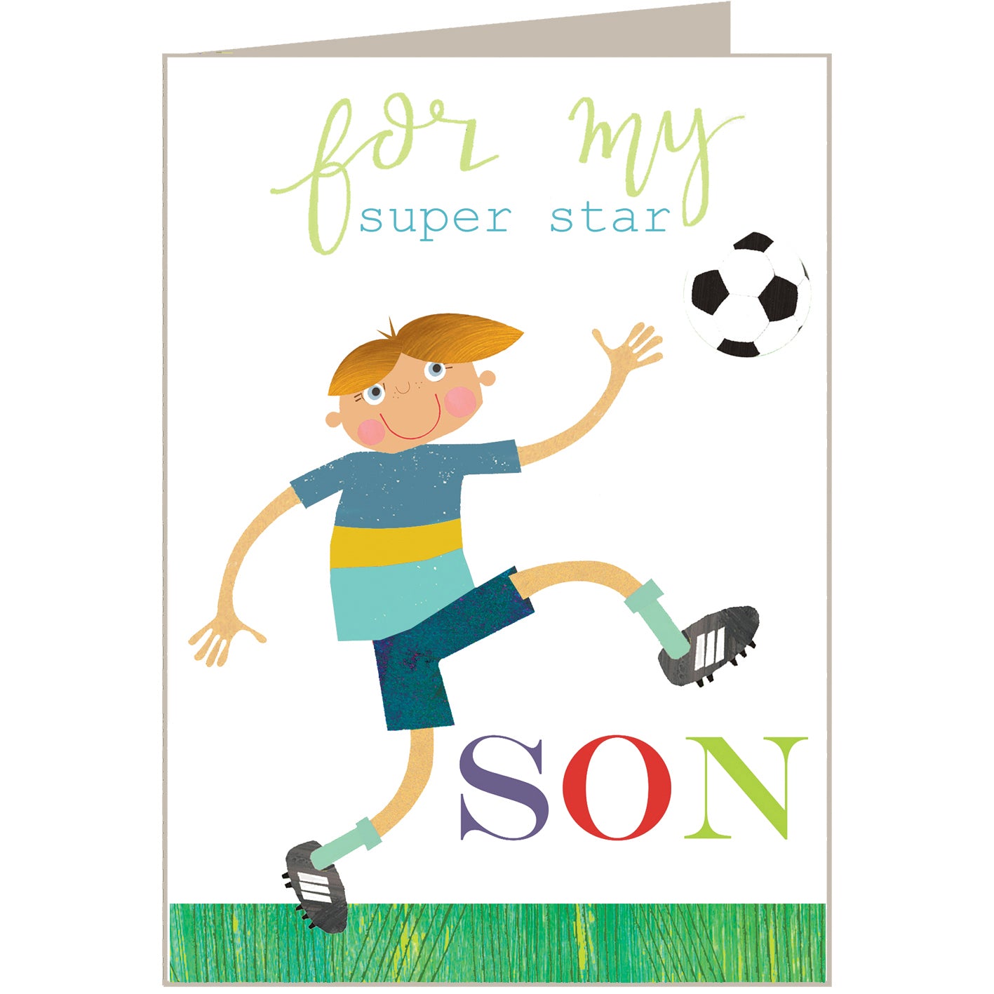 BY07 football son greetings card