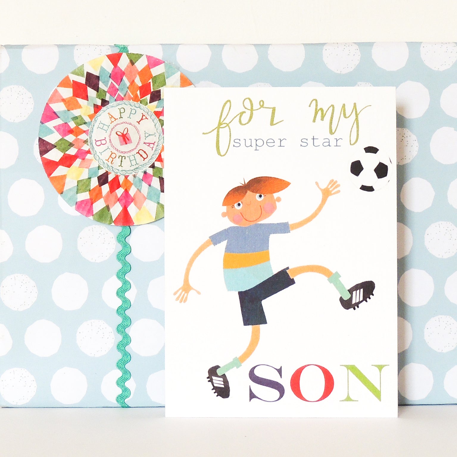 BY07 football son greetings card