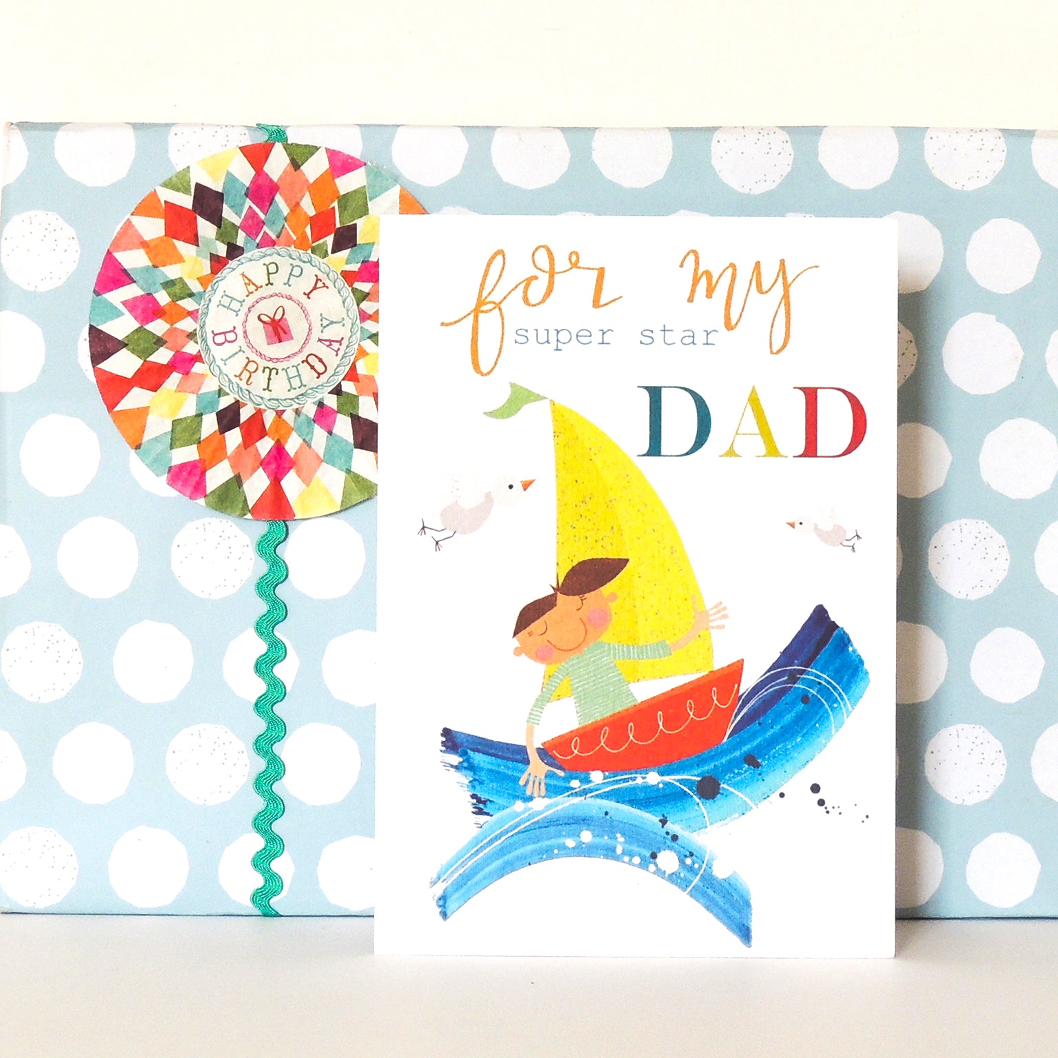 BY12 boating dad greetings card