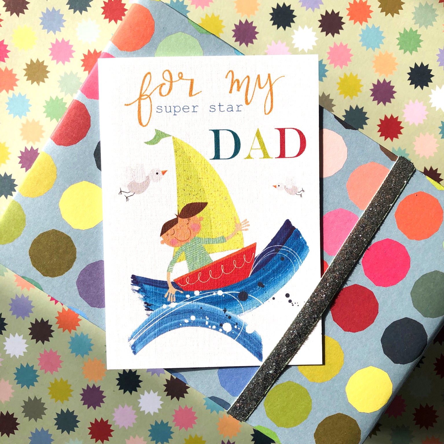 BY12 boating dad greetings card