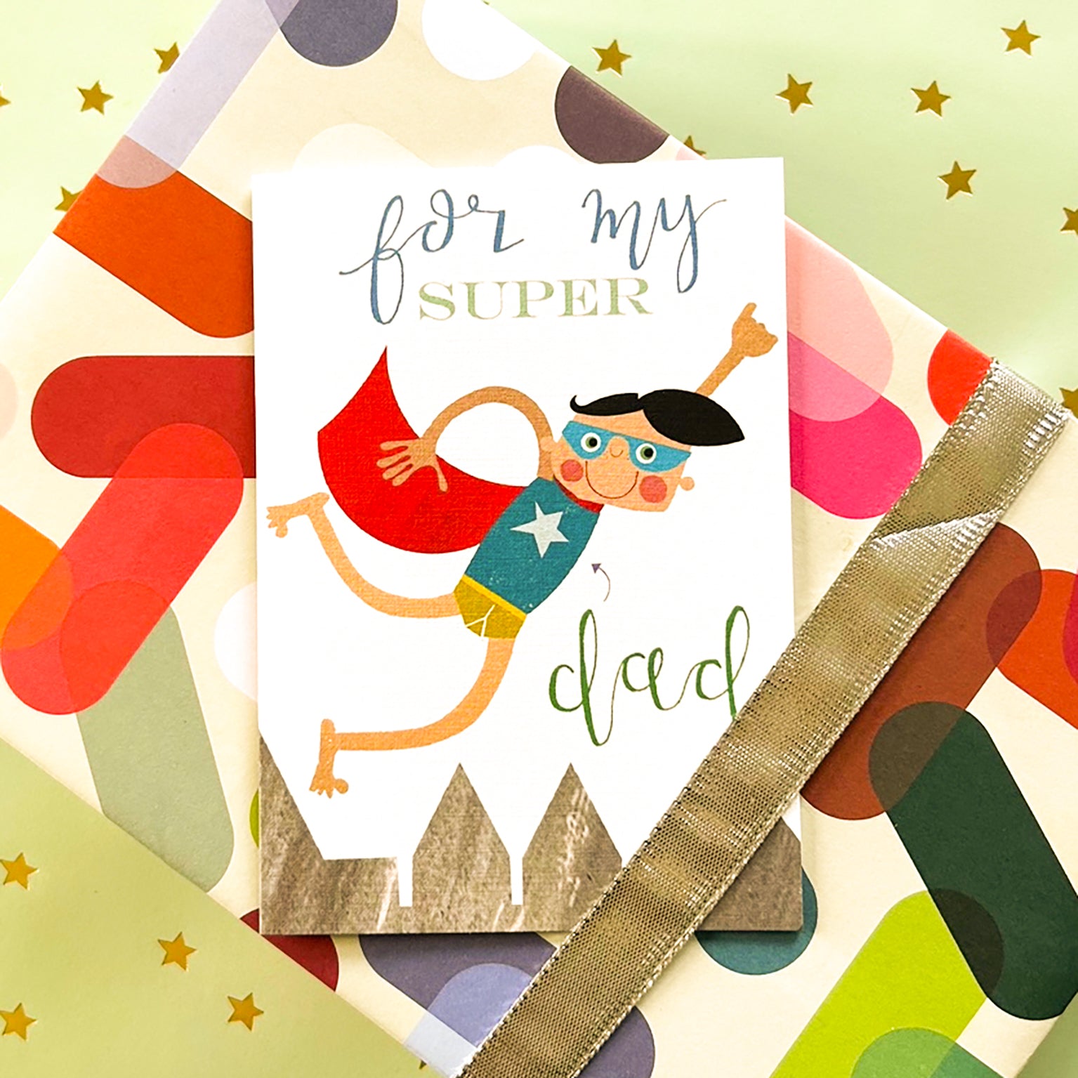 BY13 super dad greetings card