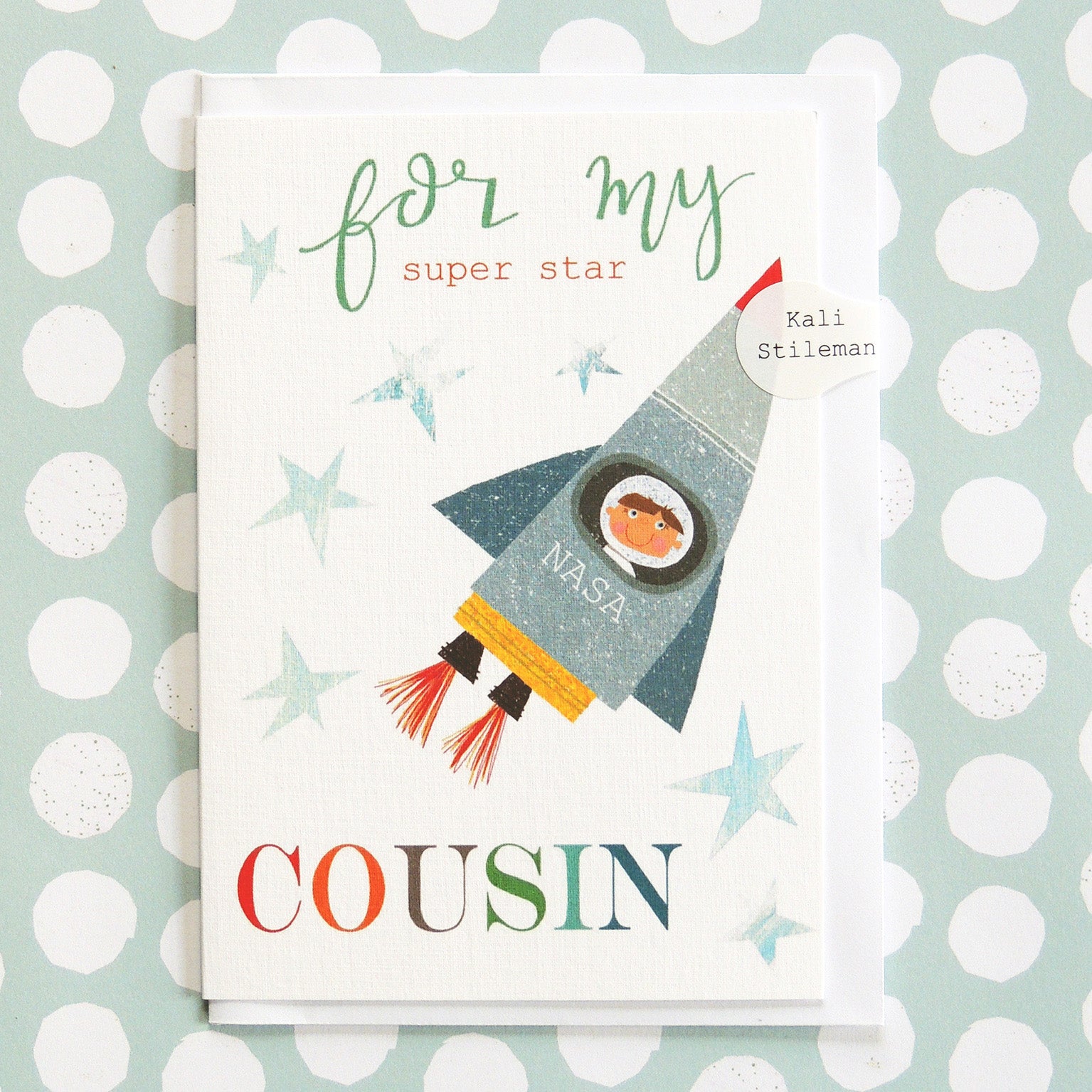 rocket cousin greetings card