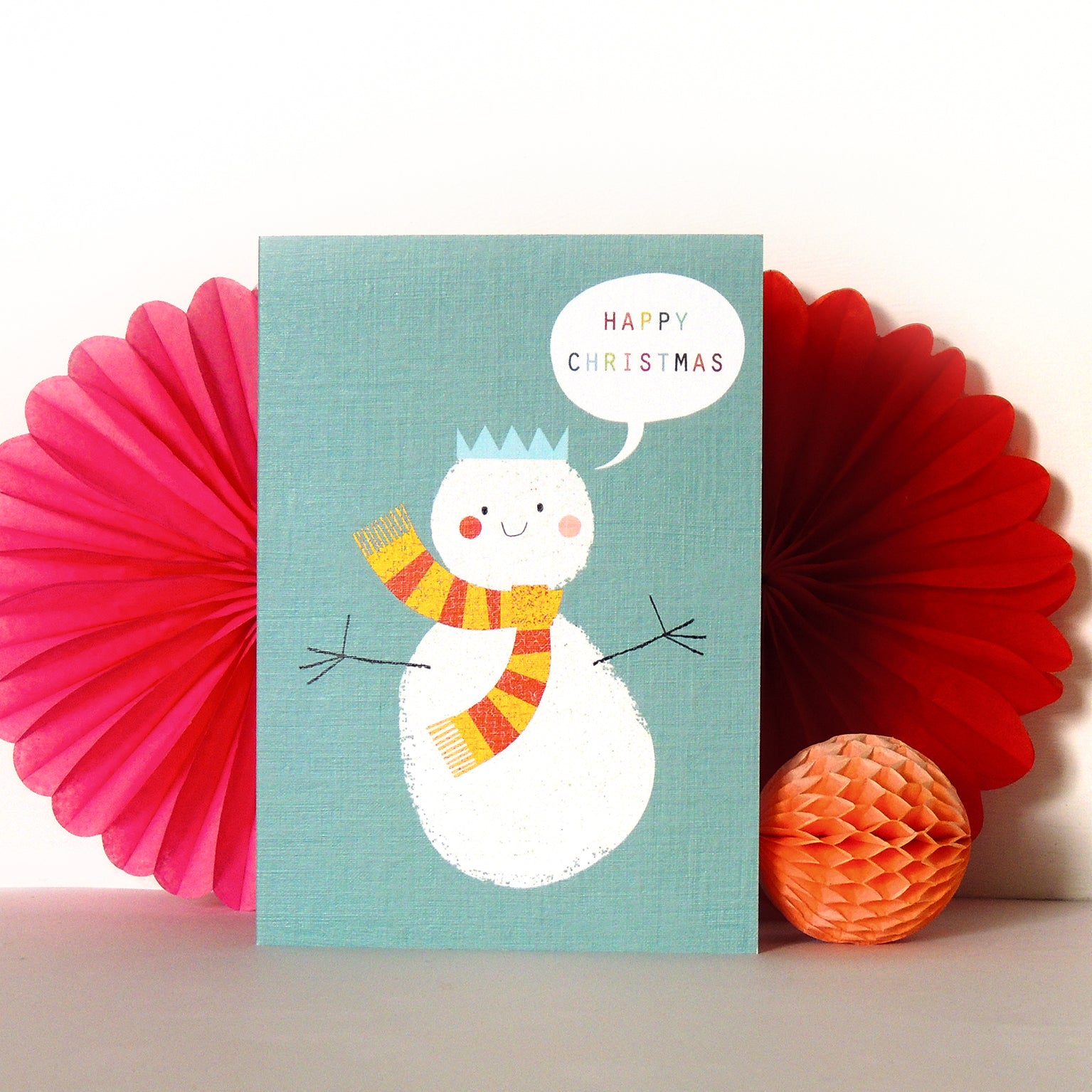 CH05 Christmas snowman greetings card