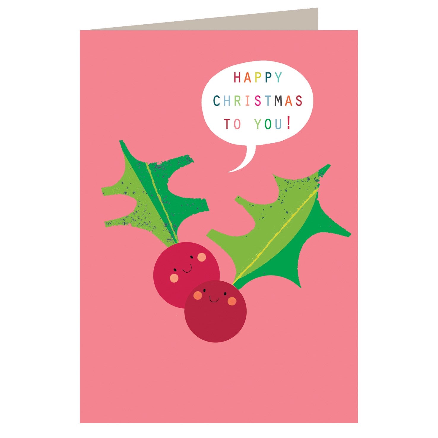 CH06 holly berries Christmas card