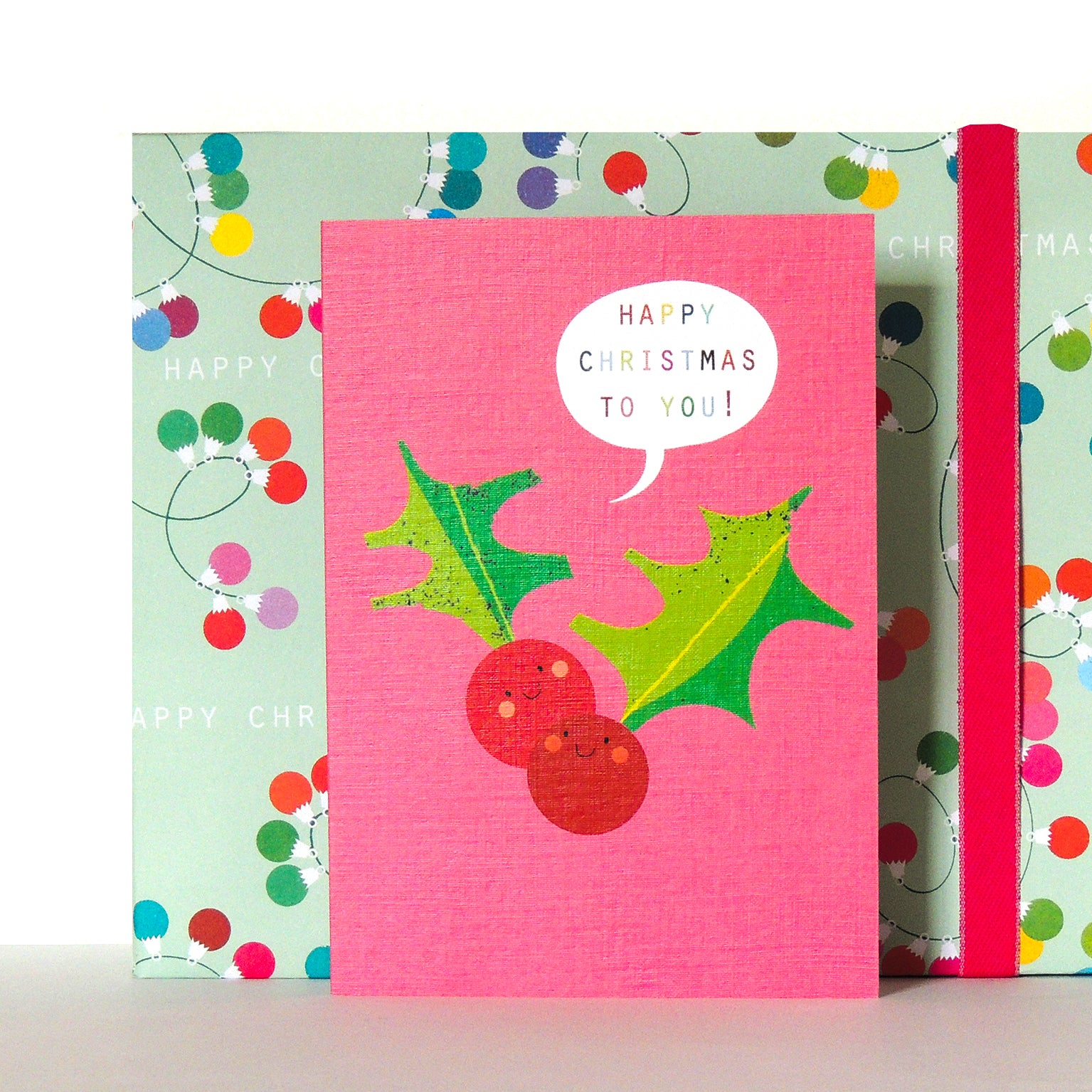 CH06 holly berries Christmas card