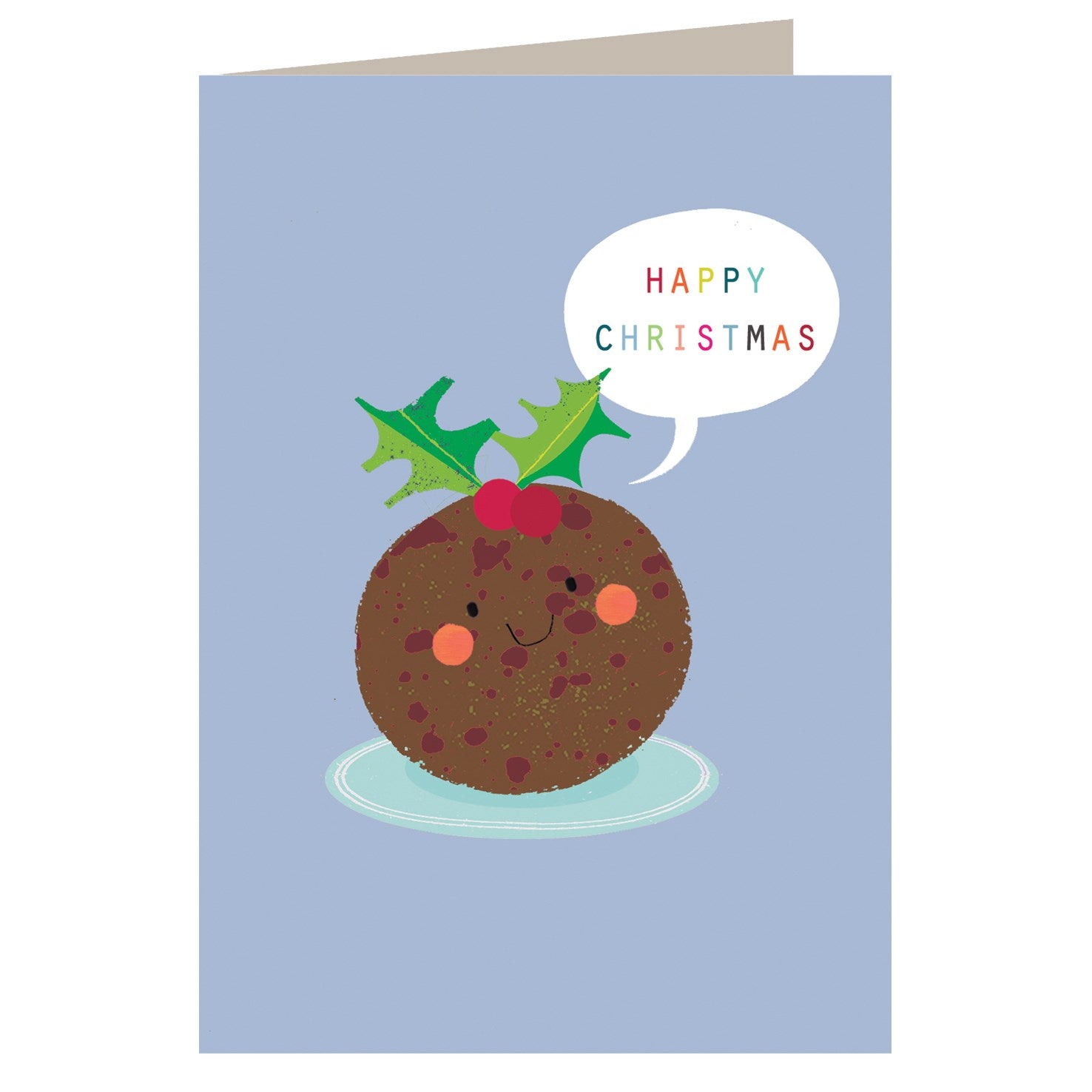 CH07 Christmas pudding greetings card