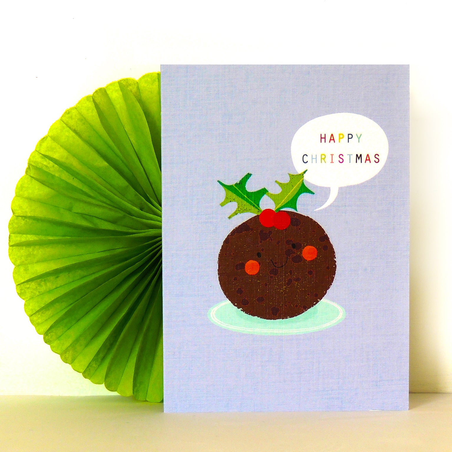 CH07 Christmas pudding greetings card