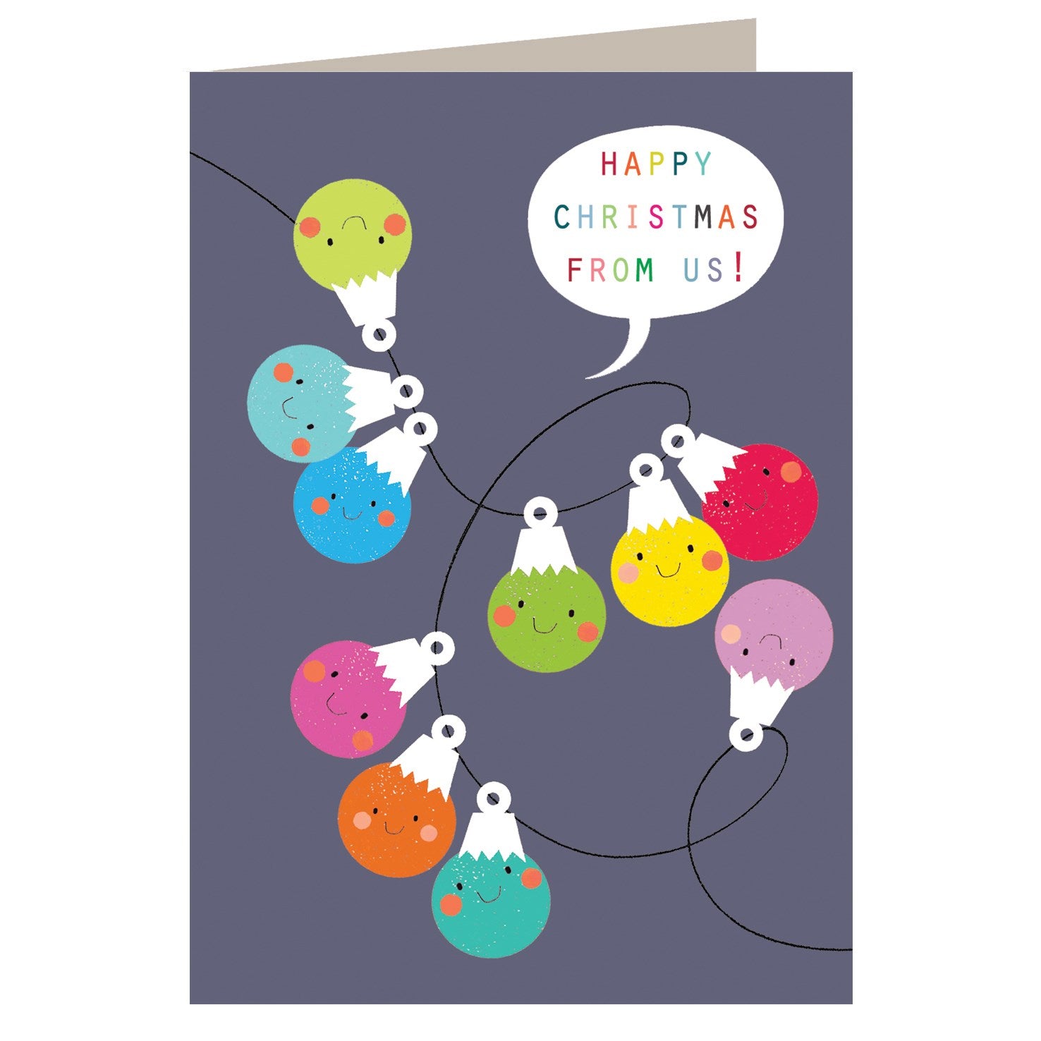 CH08 Christmas lights greetings card