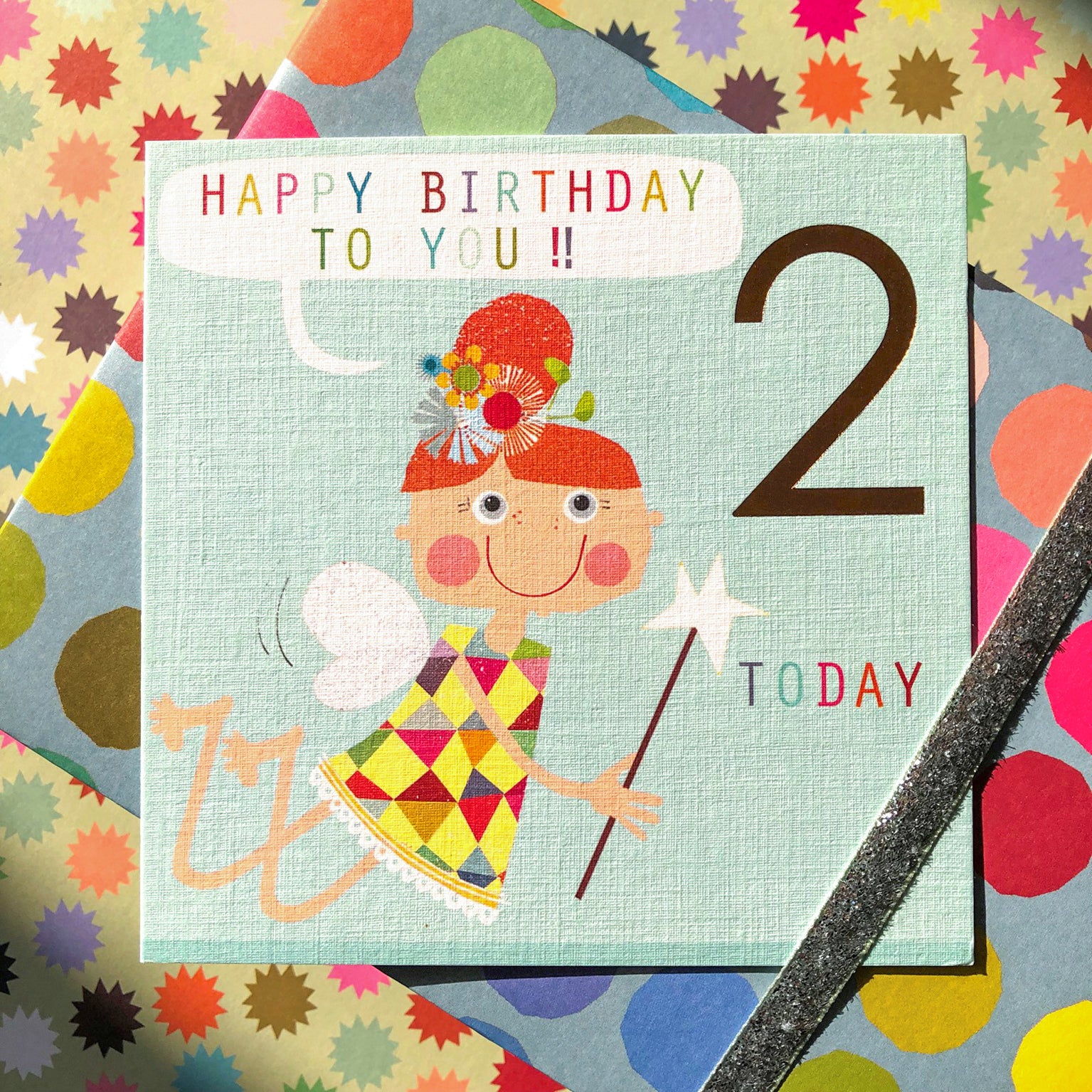 CP08 copper foiled fairy 2nd birthday card