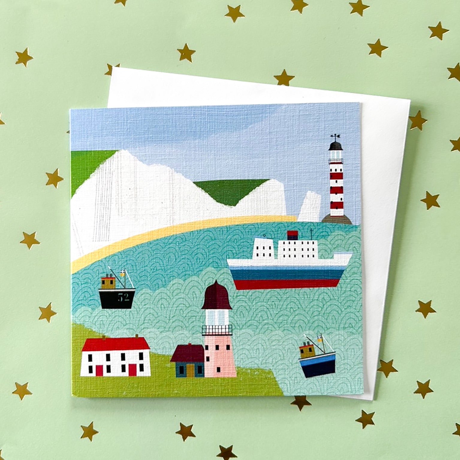 CT01 coastal cliffs greetings card