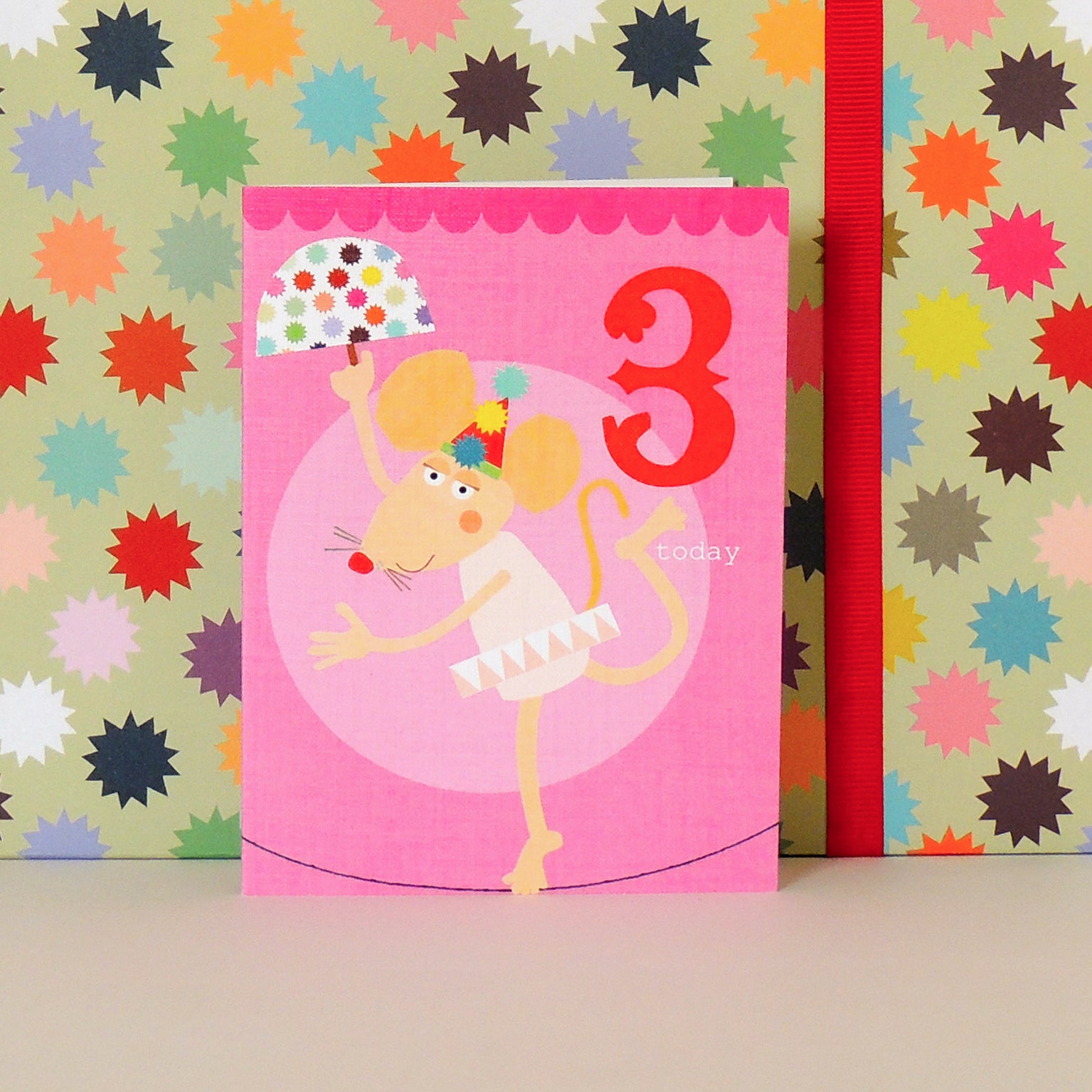 CTW09 mini mouse 3rd birthday card