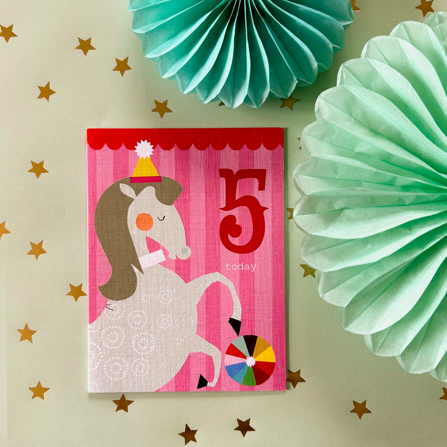 CTW11 mini horse 5th birthday card