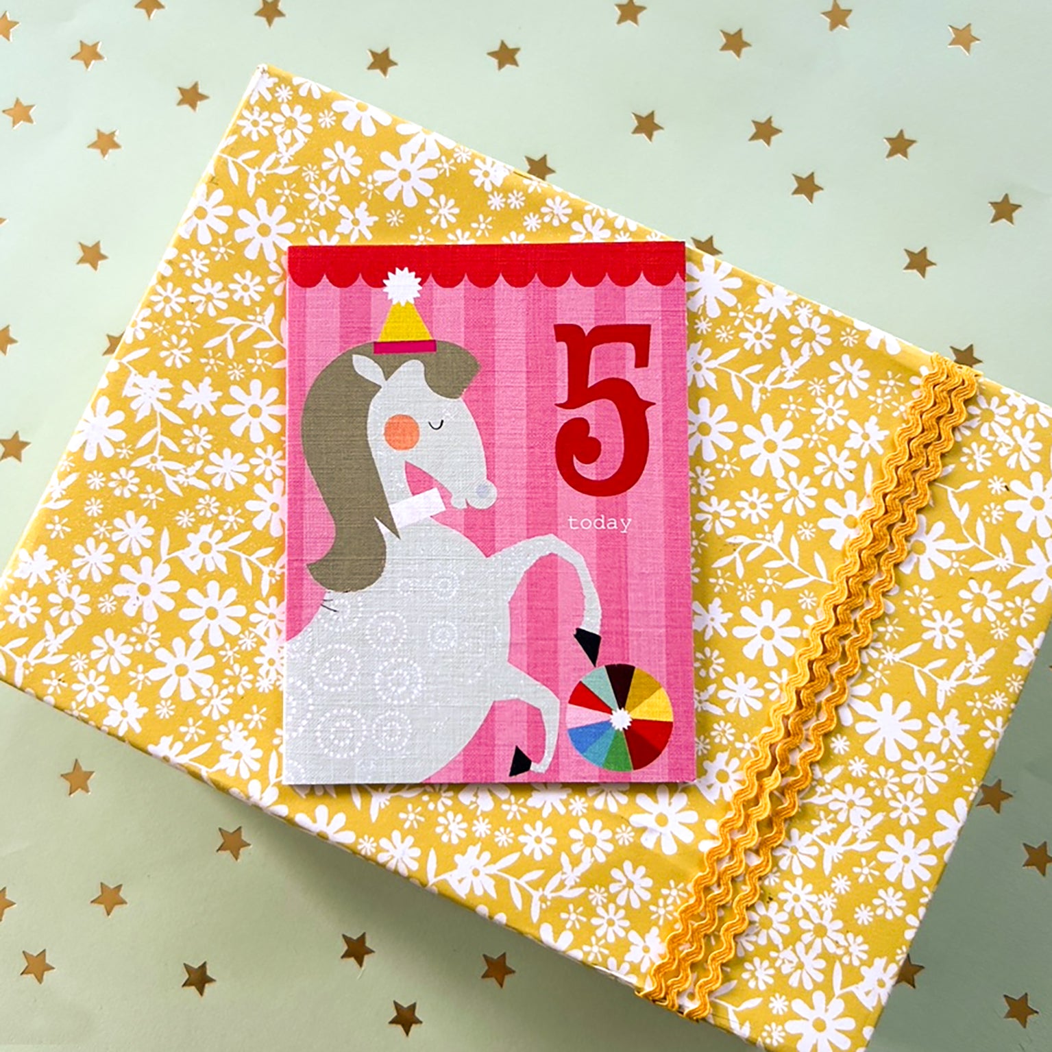 CTW11 mini horse 5th birthday card