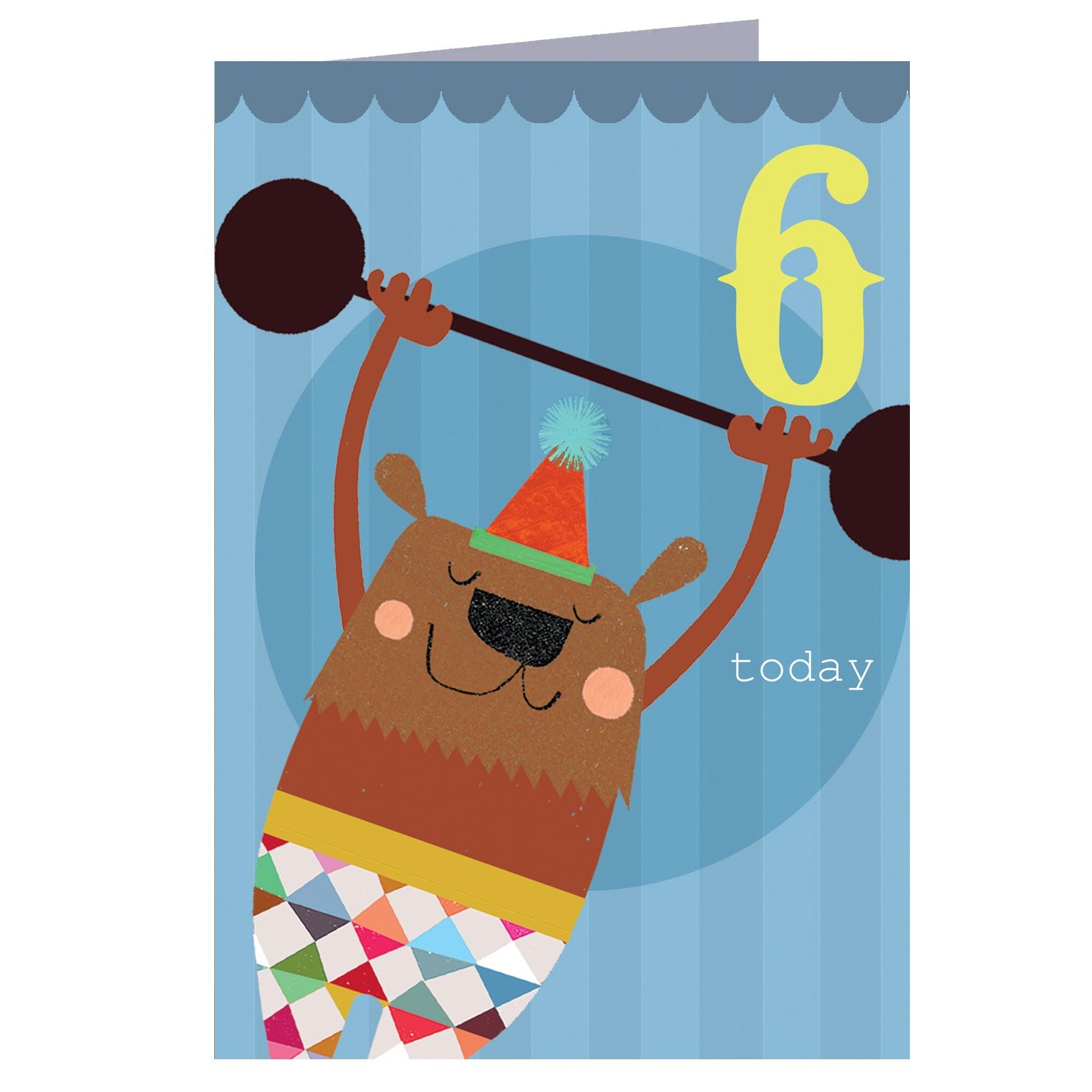 CZ06 bear 6th birthday card